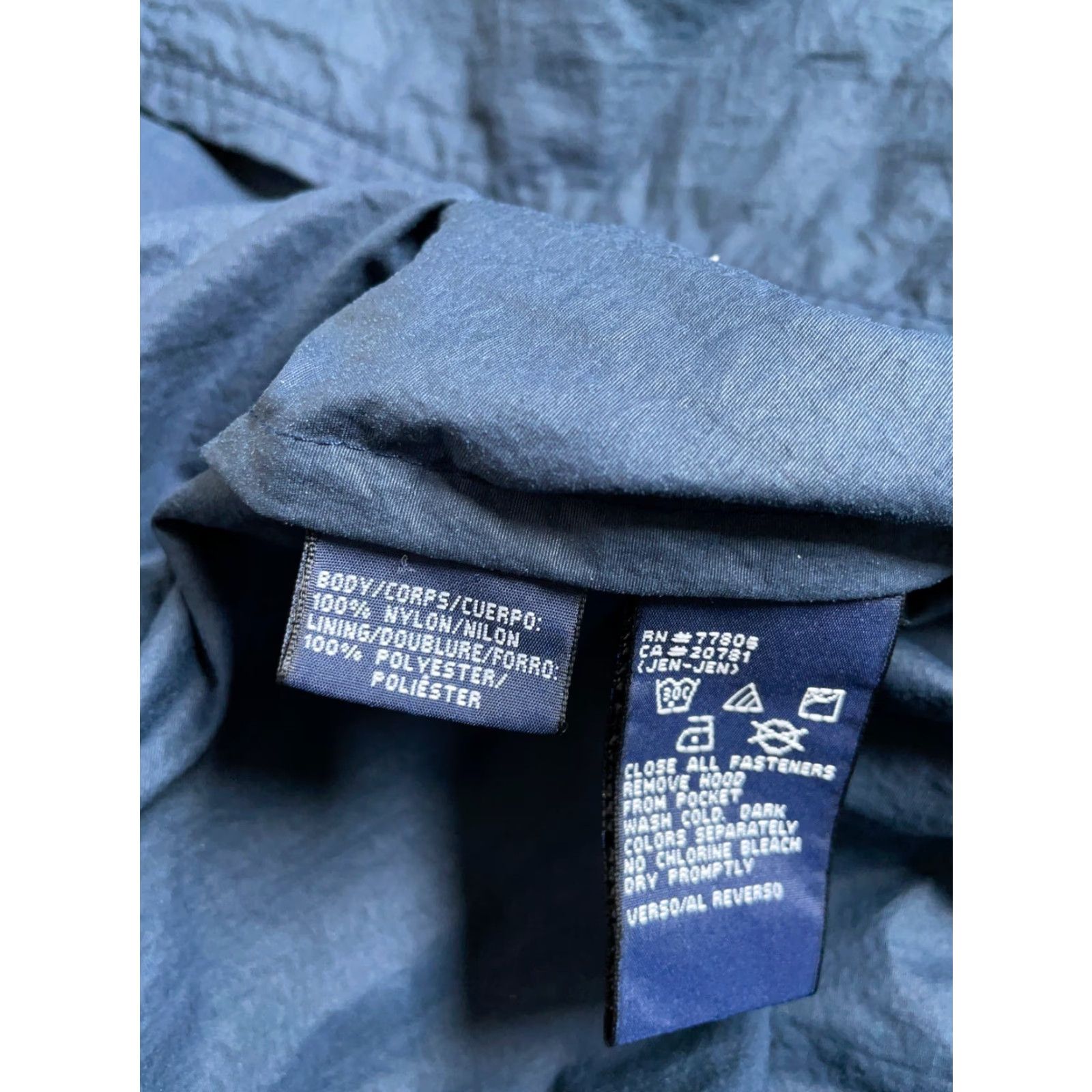 Tommy Hilfiger VINTAGE Tommy Hilfiger Windbreaker Jacket Adult Large Blue Full Zip Hooded 90s Hip Hop Retro Mens Size US L / EU 52-54 / 3 - 4 Thumbnail