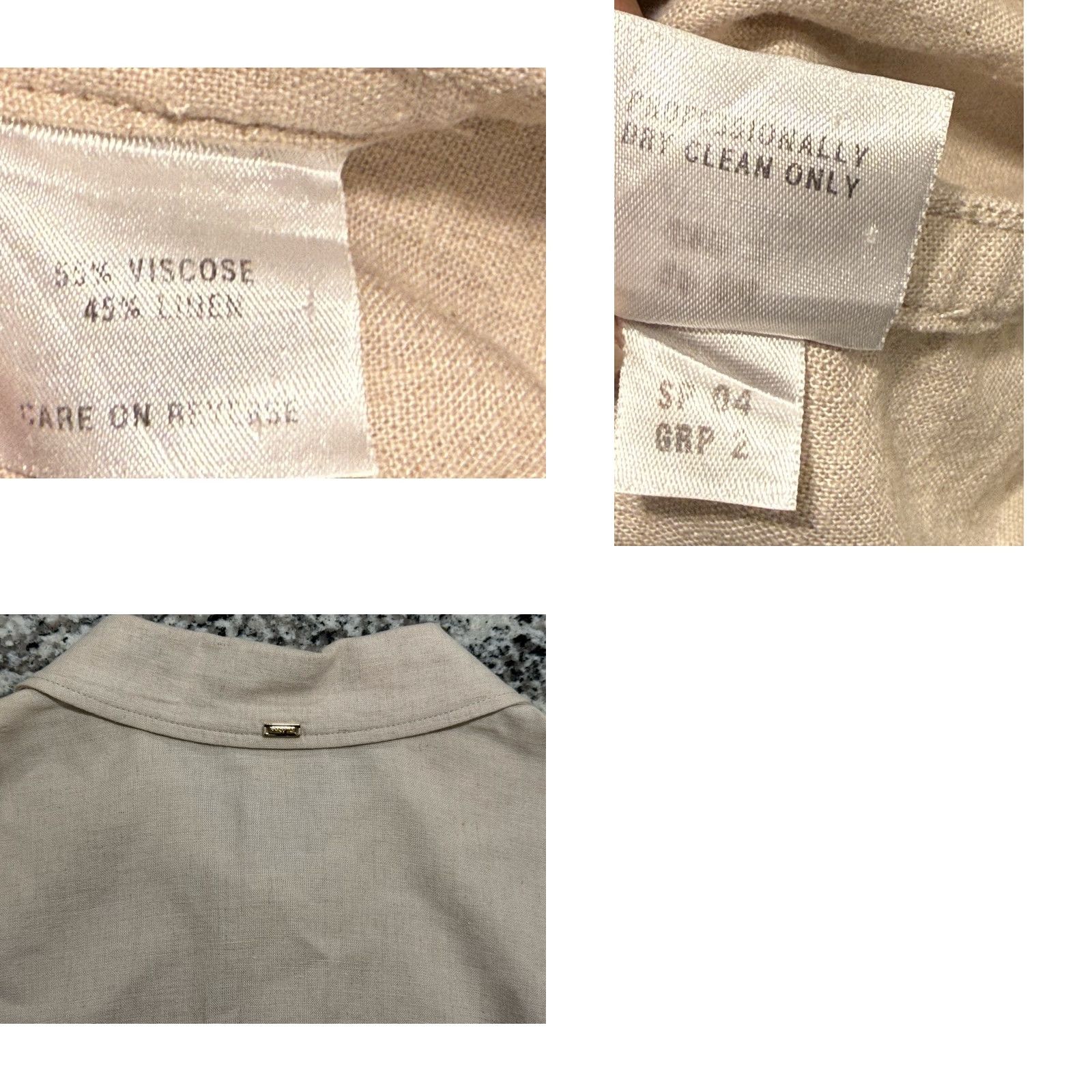 St. John VINTAGE St. John Sport Shirt Women's Linen Viscose Button-Up XL Beige Casual Blouse All Seasons Size XL / US 12-14 / IT 48-50 - 8 Thumbnail