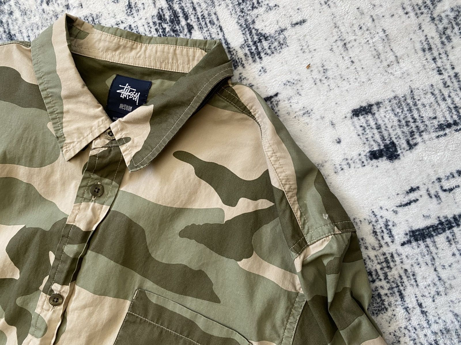 Stussy Stussy Desert Camo Button Down Shirt L/S Y2K Size US M / EU 48-50 / 2 - 7 Thumbnail