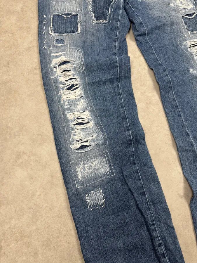 Dolce & Gabbana 2000s Dolce & Gabbana Blue Destroyed Denim Jeans Size US 30 / EU 46 - 8 Thumbnail