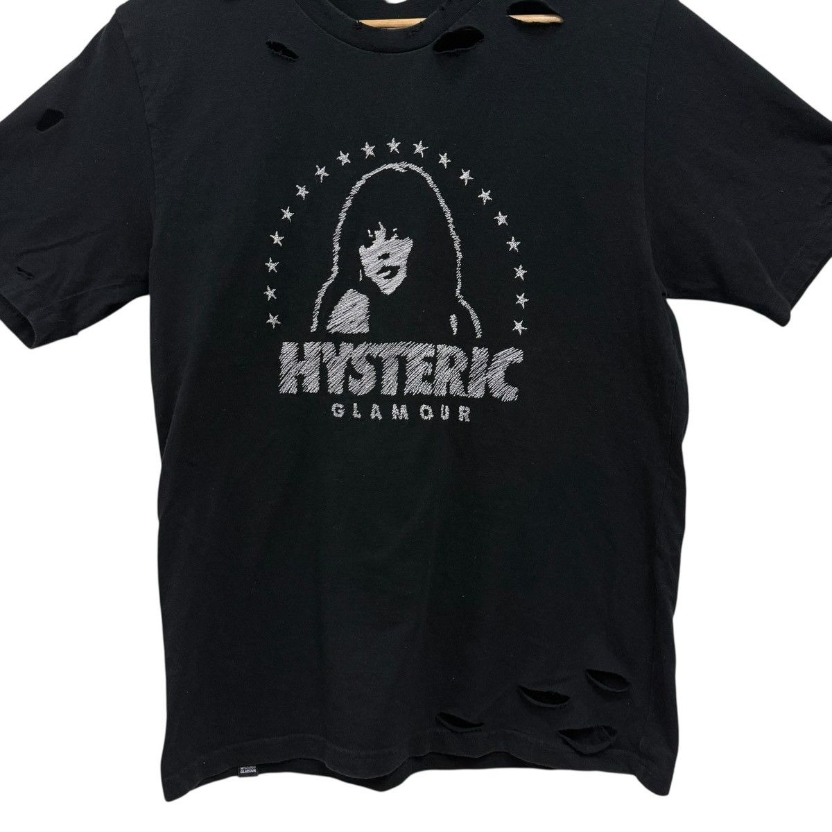 Hysteric Glamour Hysteric Glamour Star Girl Logo Distressed Tshirt Size US S / EU 44-46 / 1 - 3 Thumbnail
