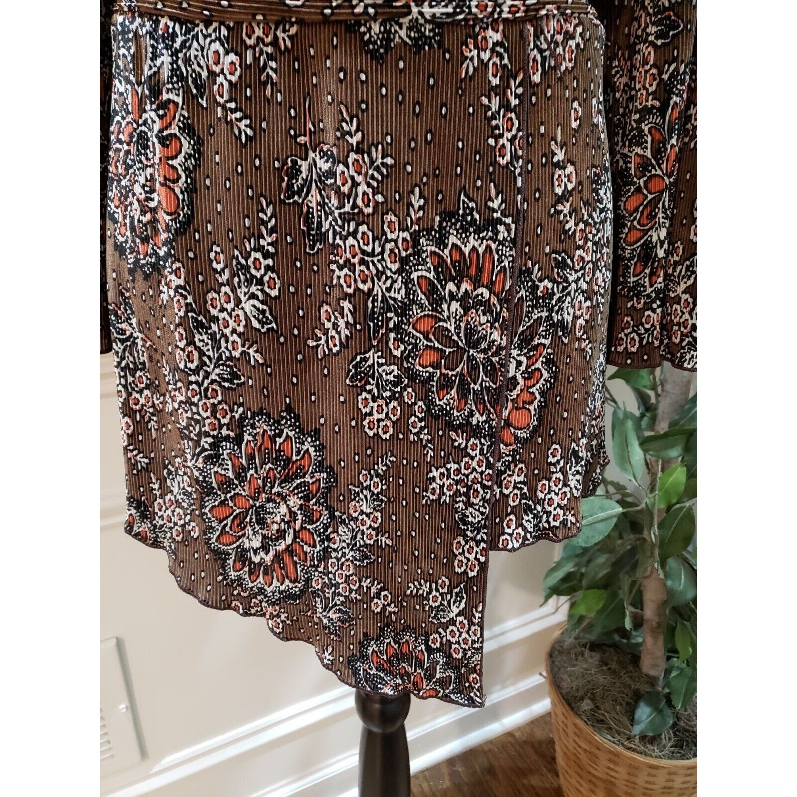 Other Cato Floral Polyester V-Neck Long Sleeve Top Blouse 18/20W Size 3XL / US 20-22 - 4 Thumbnail