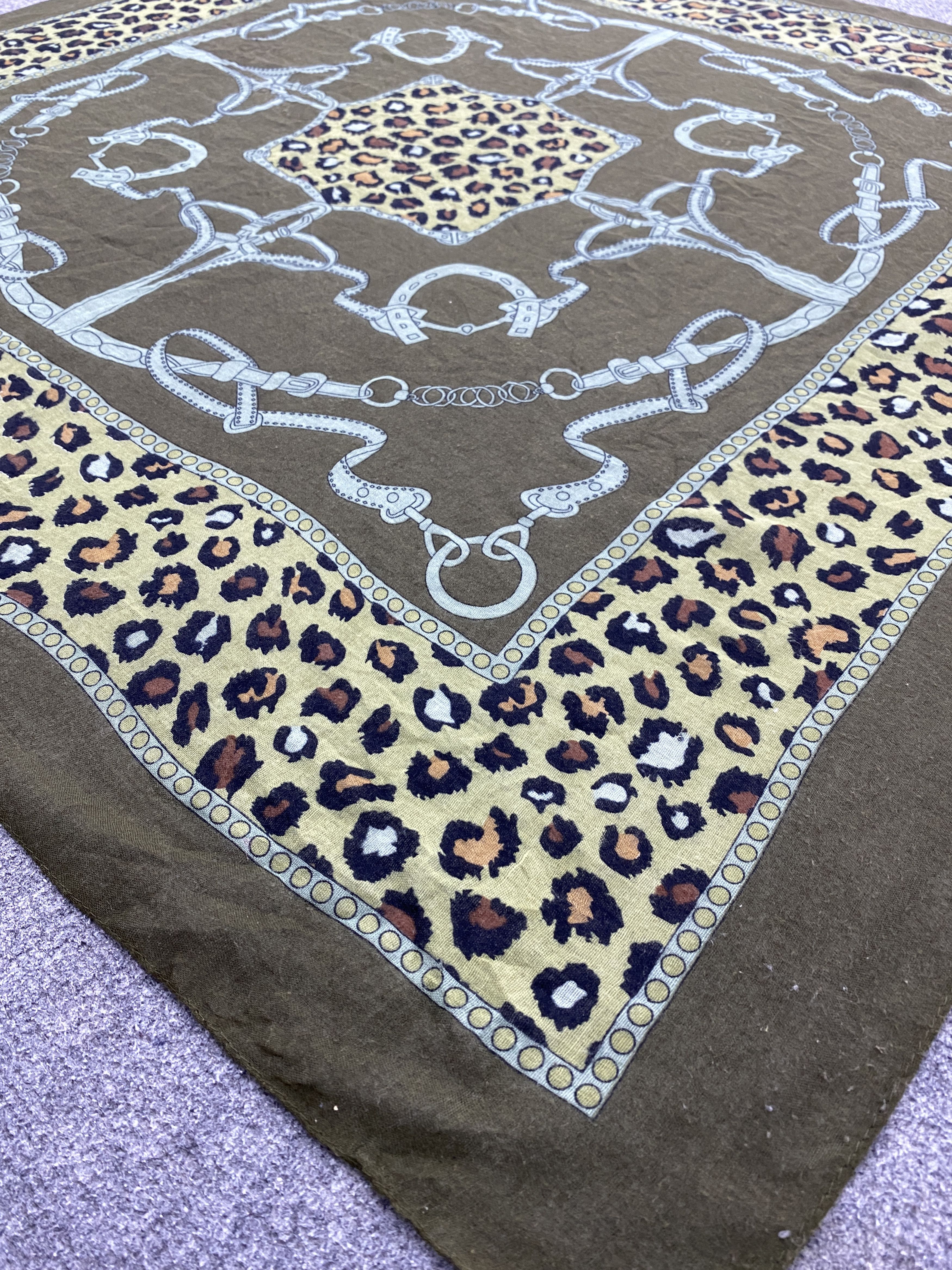 Japanese Brand Vintage Wool Scarf Shawl Babushka head Scarf SN0034 Size ONE SIZE - 4 Thumbnail