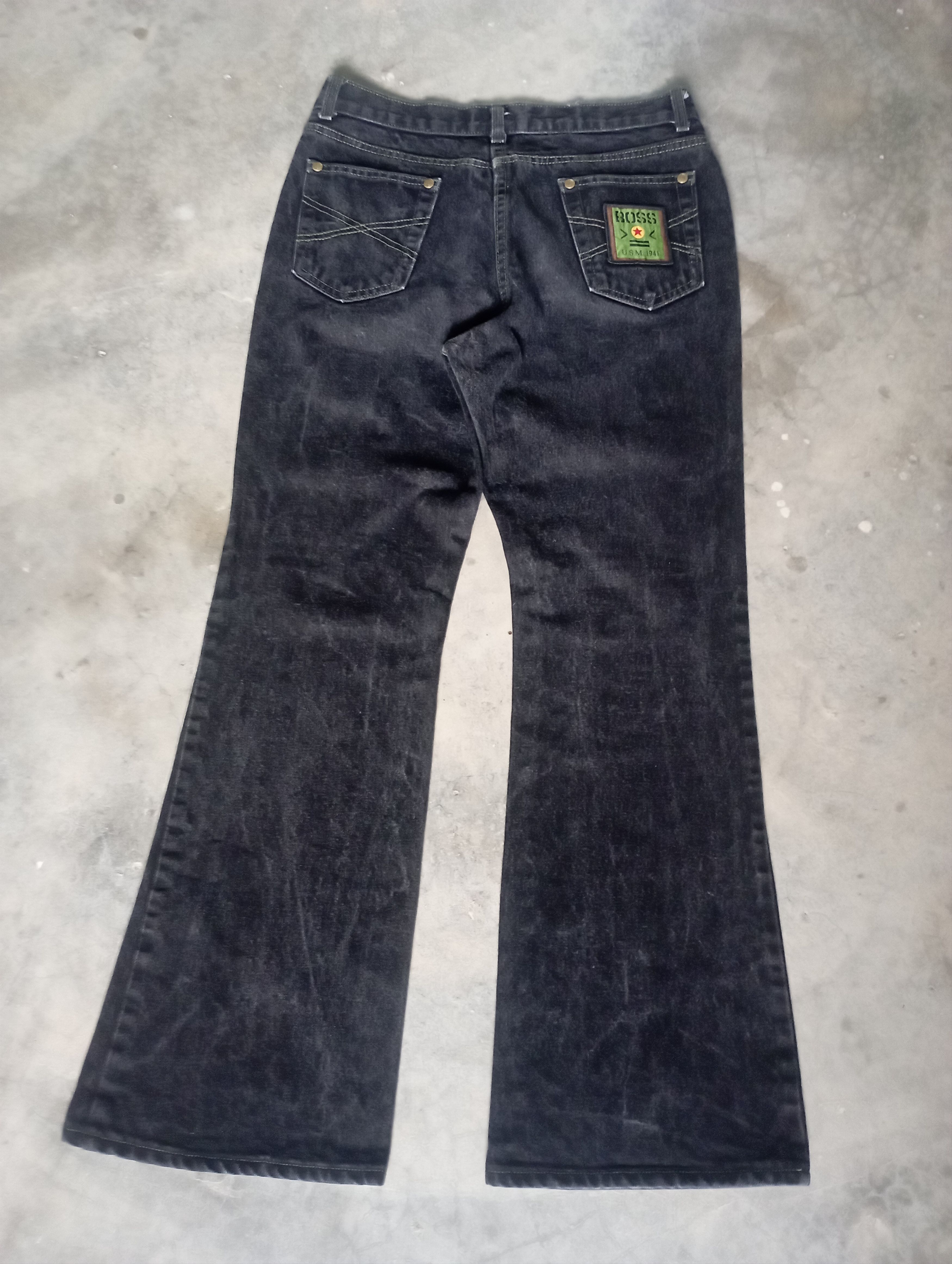 If Six Was Nine 1990 Made In USA Talon Zip BOSS Flared Jeans Size US 31 - 2 Thumbnail