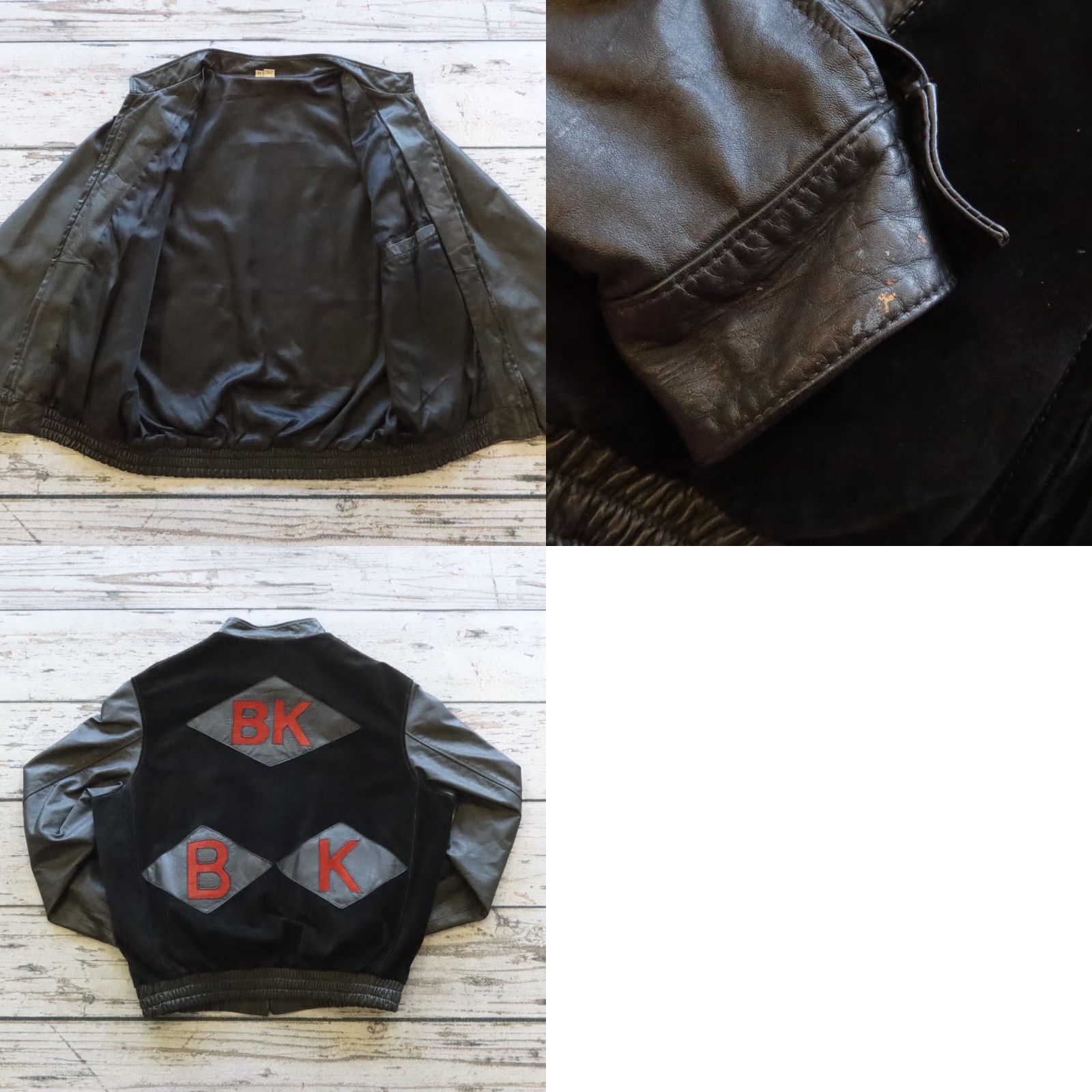 Vintage VINTAGE BK Suede Leather Varsity Jacket Men M Black Varsity Jacket BK Suede Leather Vintage M Black Men Size US M / EU 48-50 / 2 - 9 Thumbnail