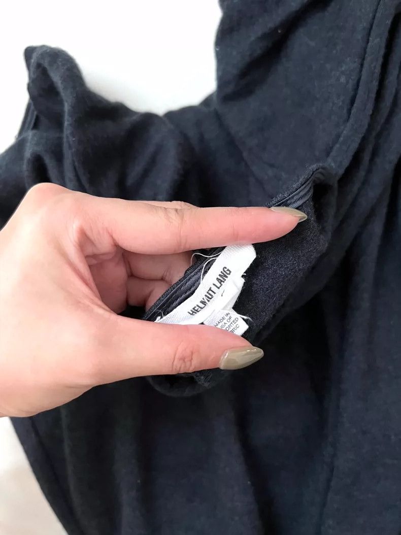 Helmut Lang HELMUT LANG sizeP Irregular wool dark blue dress Size XS / US 0-2 / IT 36-38 - 2 Thumbnail
