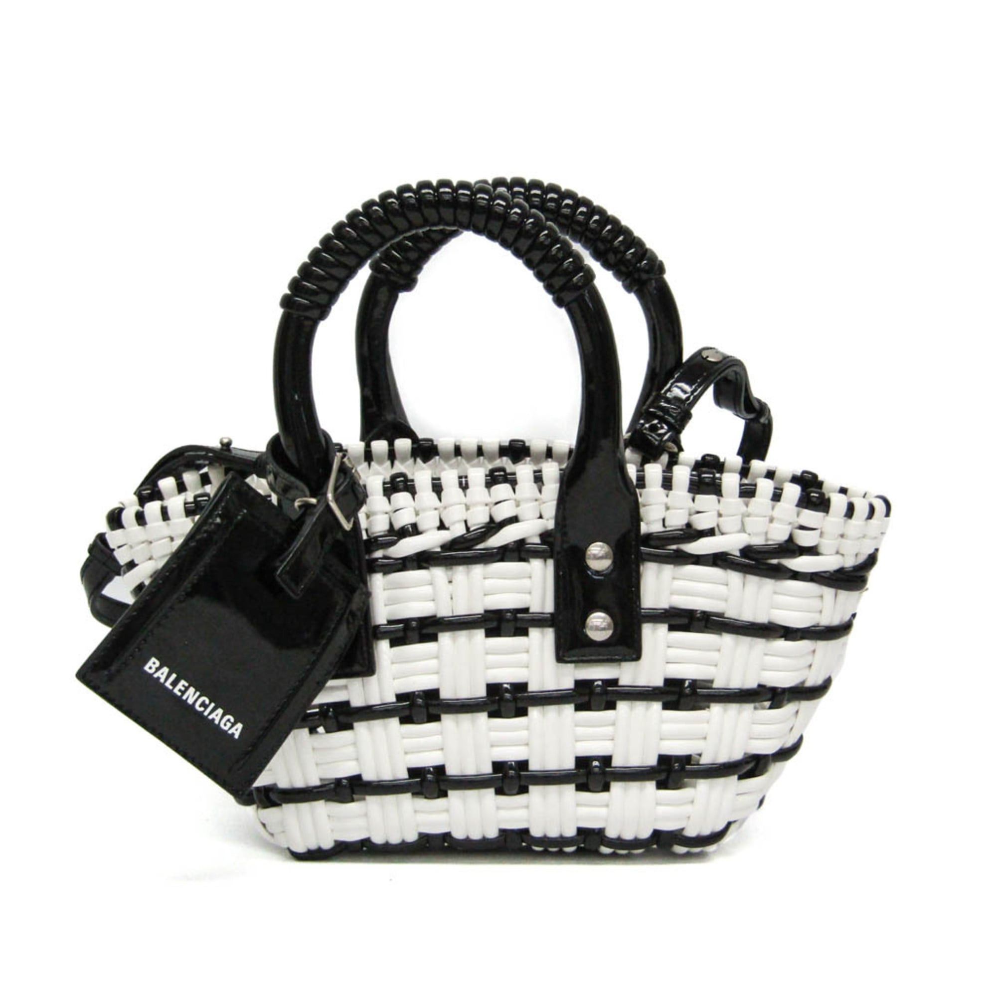 Balenciaga Balenciaga Bistro XXS 678028 Women's Leather Handbag,Shoulder Bag Black,White Size ONE SIZE - 1 Thumbnail