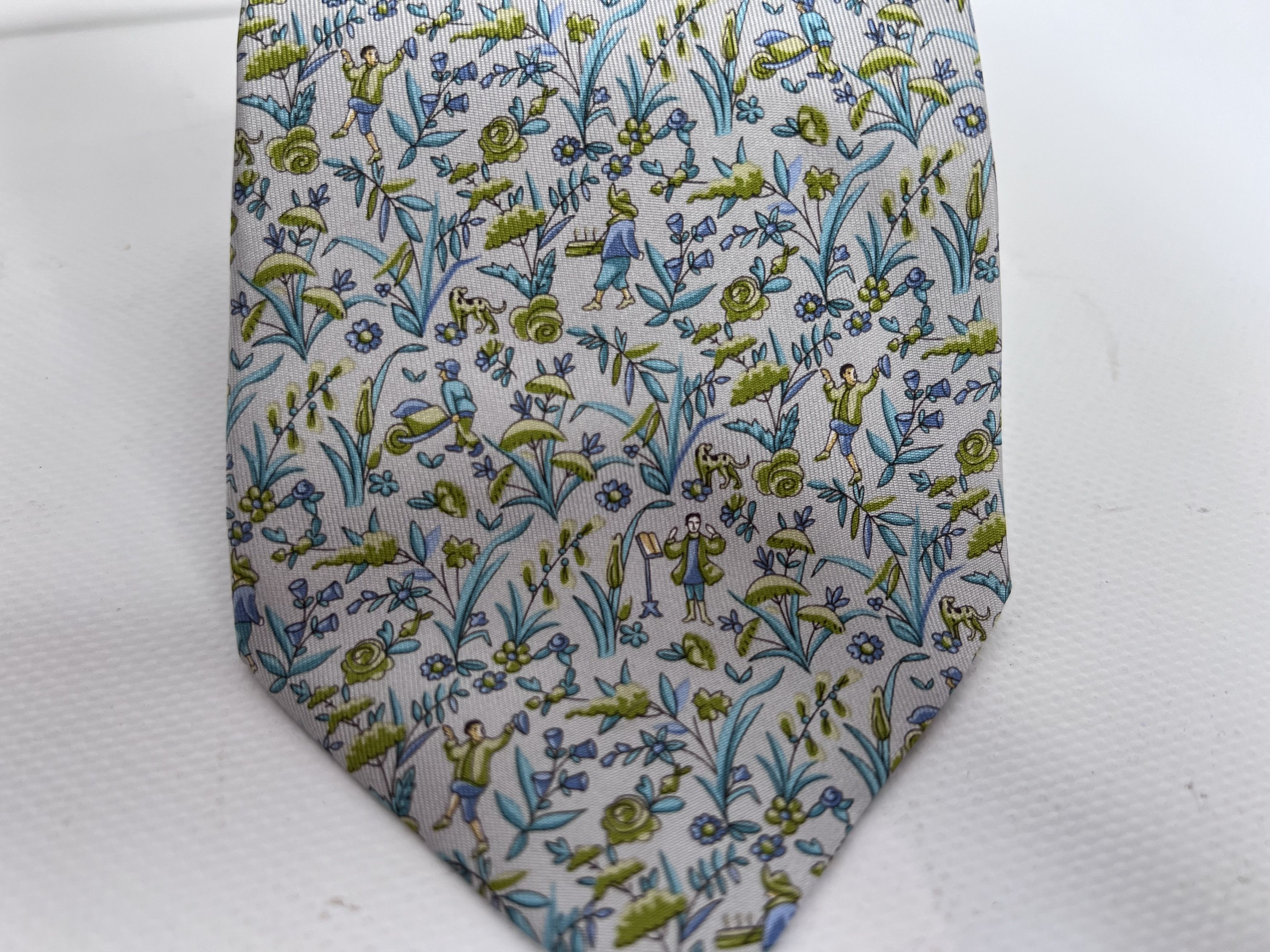 Salvatore Ferragamo SALVATORE FERRAGAMO SILK NECK TIE ITALY LUXURY FLORAL Size ONE SIZE - 2 Thumbnail