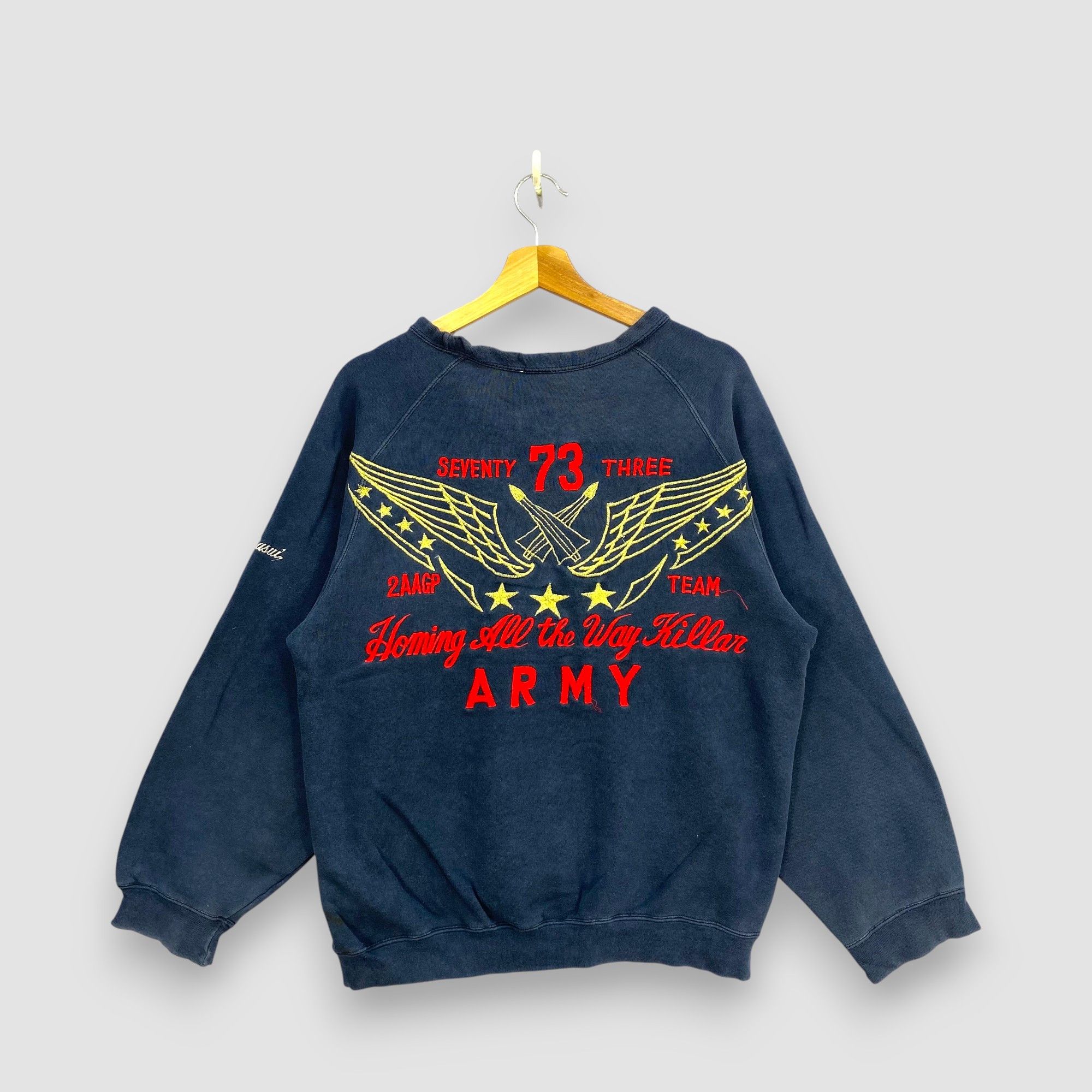 Vintage Vintage 73 Army Homing All the Way Killar Sweater Military Size US M / EU 48-50 / 2 - 1 Thumbnail
