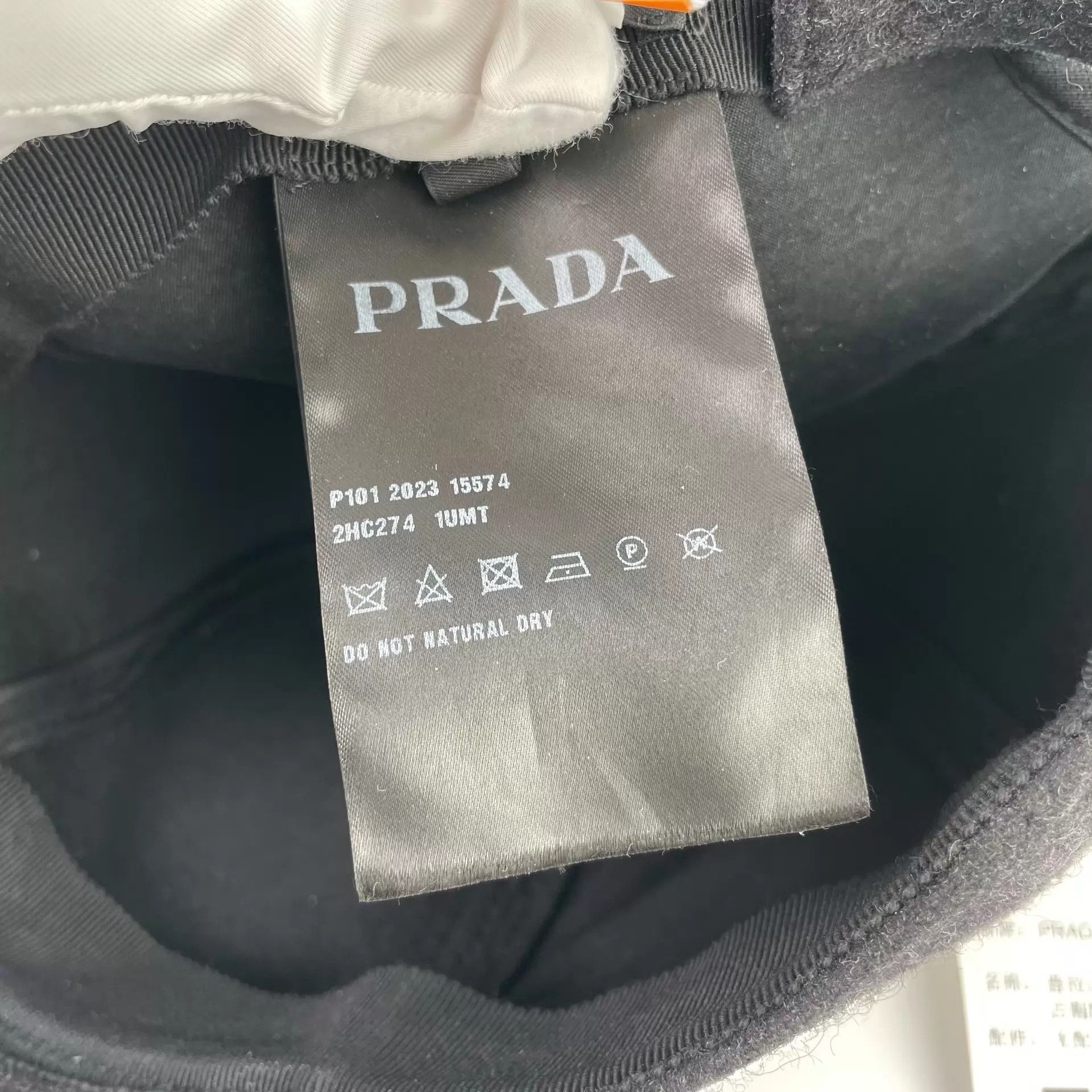 Prada PRADA Black Wool Cap Side 3 Steel Tags M Size ONE SIZE - 8 Thumbnail