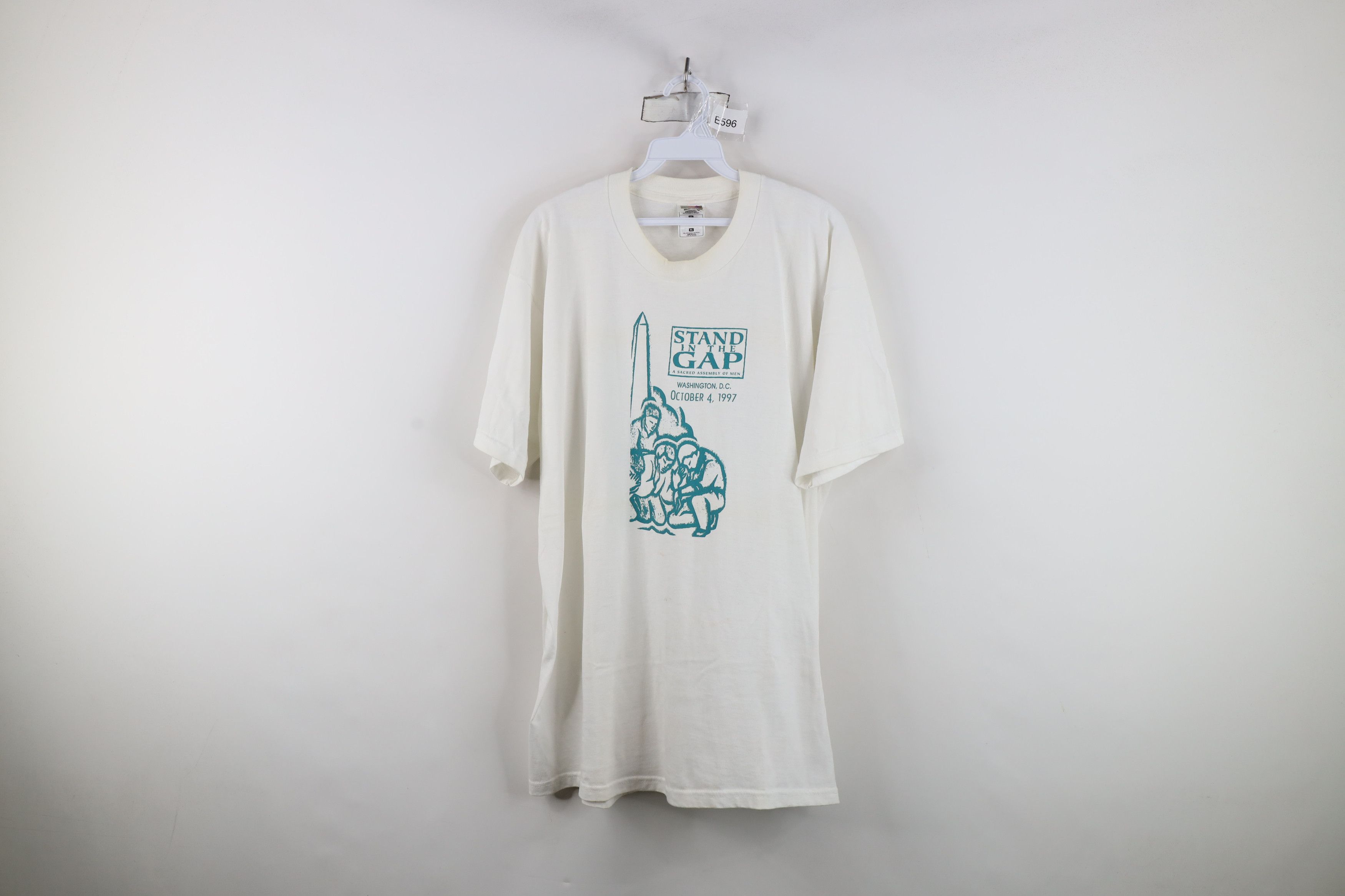 Vintage Vintage 90s Stand The Gap Sacred Assembly of Men T-Shirt USA Size US XL / EU 56 / 4 - 1 Thumbnail