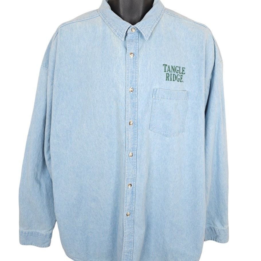 Vintage Vintage Tangle Ridge Whiskey Denim Shirt Mens Size 2XL Blue Size US XXL / EU 58 / 5 - 1 Thumbnail