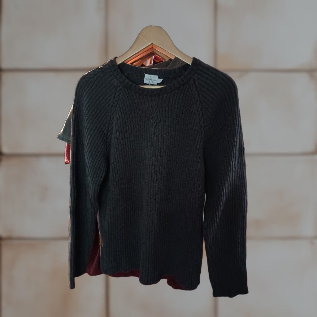 Calvin Klein VINTAGE Calvin Klein Jeans Ribbed Sweater Shirt? Size US L / EU 52-54 / 3 - 1 Thumbnail