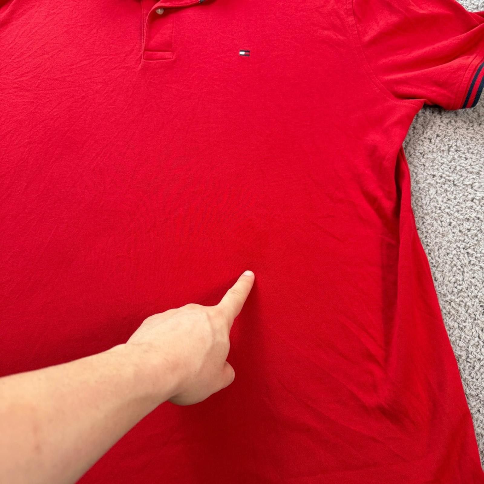 Tommy Hilfiger Tommy Hilfiger Men XL Red Custom Fit Short Sleeve Polo Shirt Size US XL / EU 56 / 4 - 6 Thumbnail