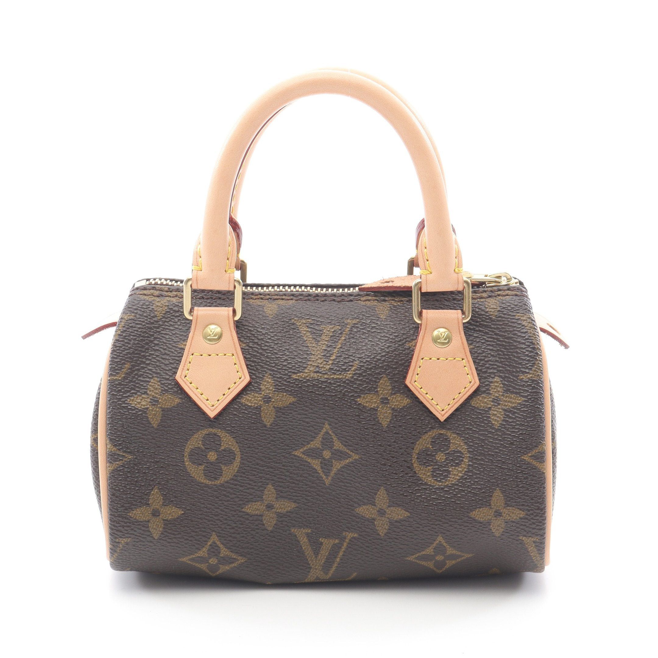Louis Vuitton Louis Vuitton Mini Speedy Monogram Handbag Leather Brown Size ONE SIZE - 1 Thumbnail