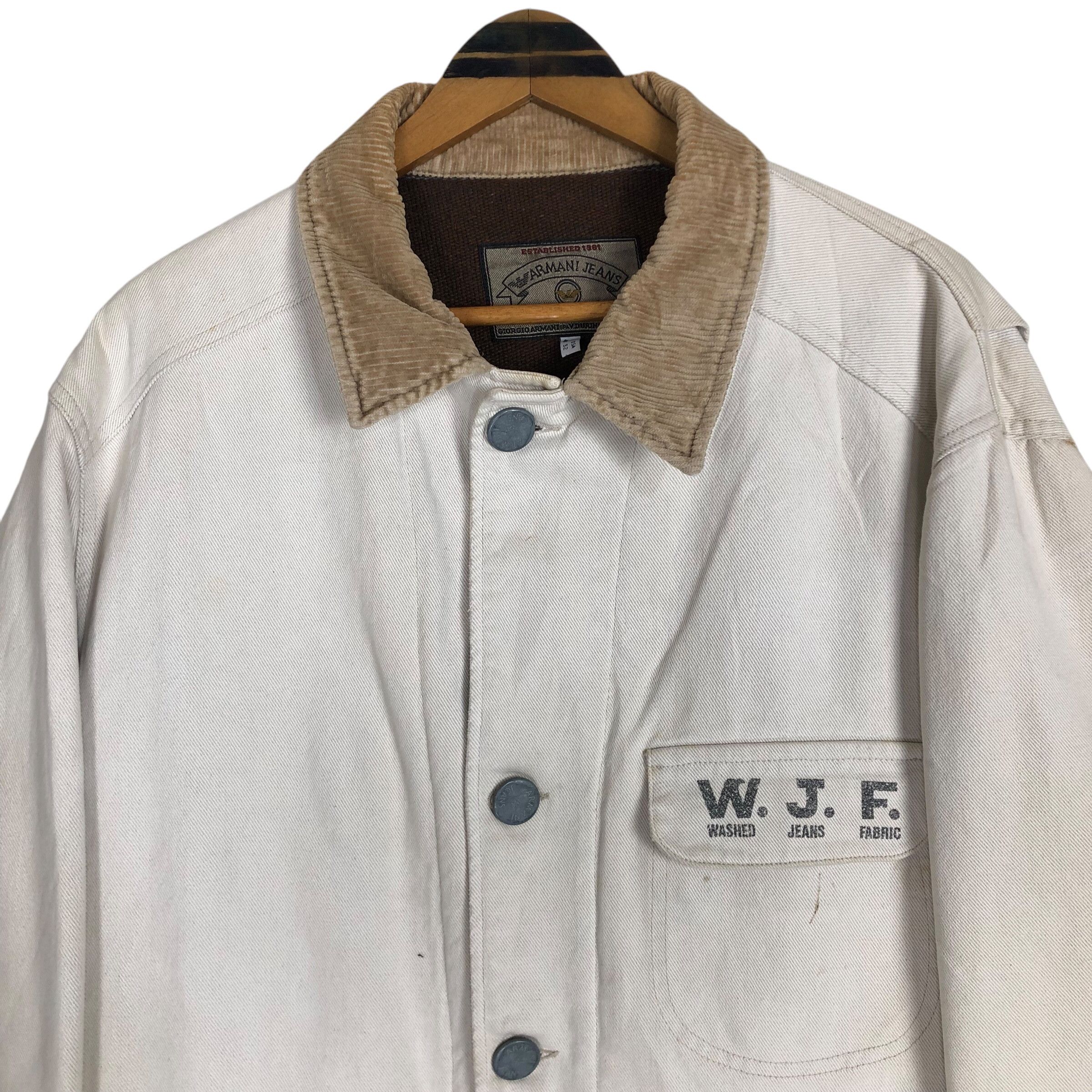 Giorgio Armani Vintage 90s Armani Jeans Chore Jacket Size US L / EU 52-54 / 3 - 5 Thumbnail