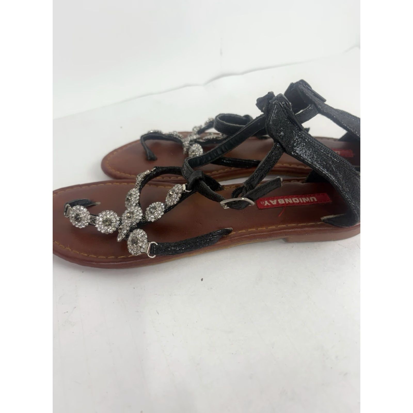 Vintage VINTAGE Unionbay Flats Women Size 8M Black Shimmering Rhinestones Casual Party Slip-On Size US 8 / IT 38 - 5 Thumbnail
