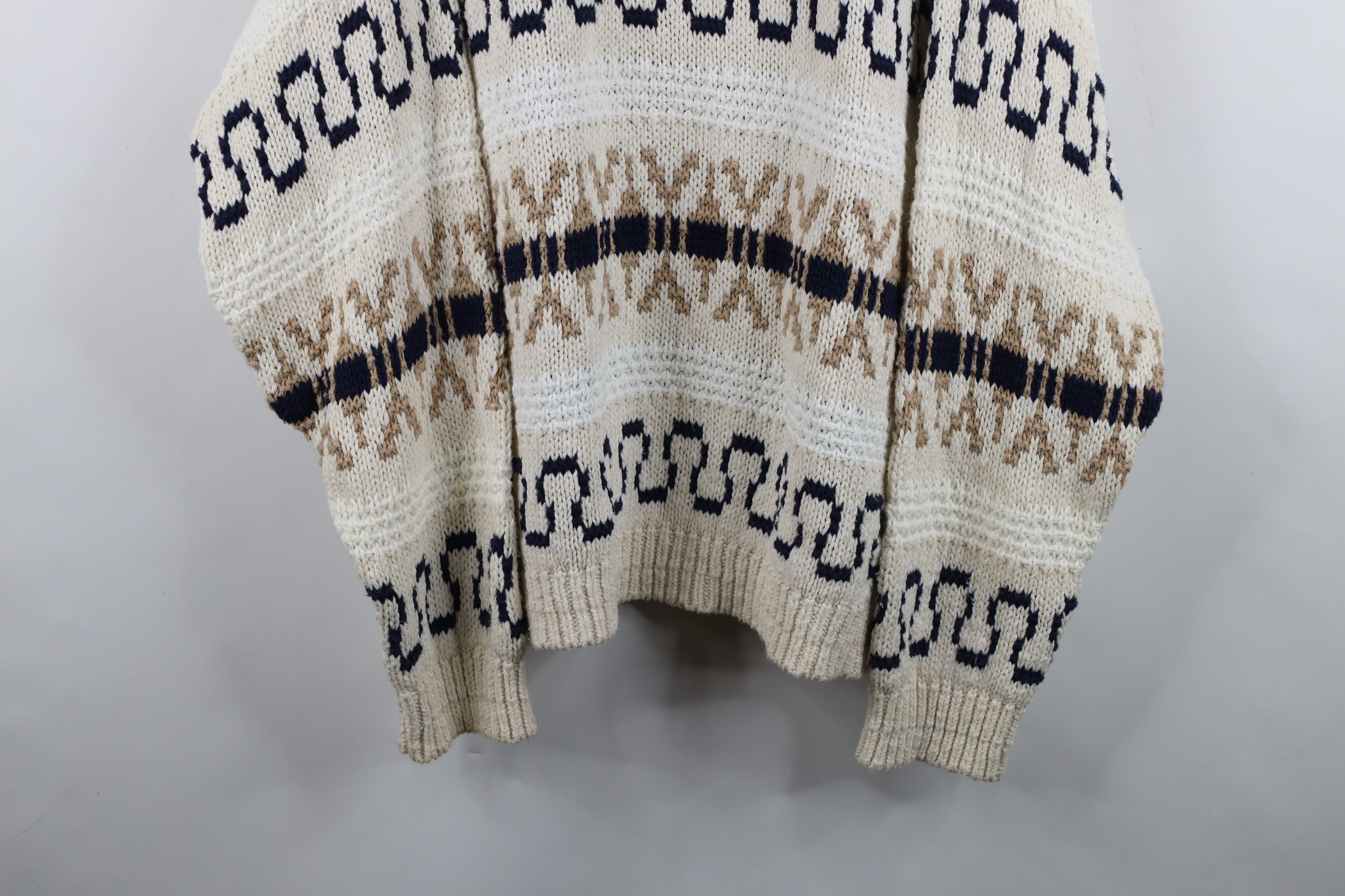 Vintage Vintage 90s Streetwear Chunky Knit Crewneck Sweater USA Size US XL / EU 56 / 4 - 3 Thumbnail