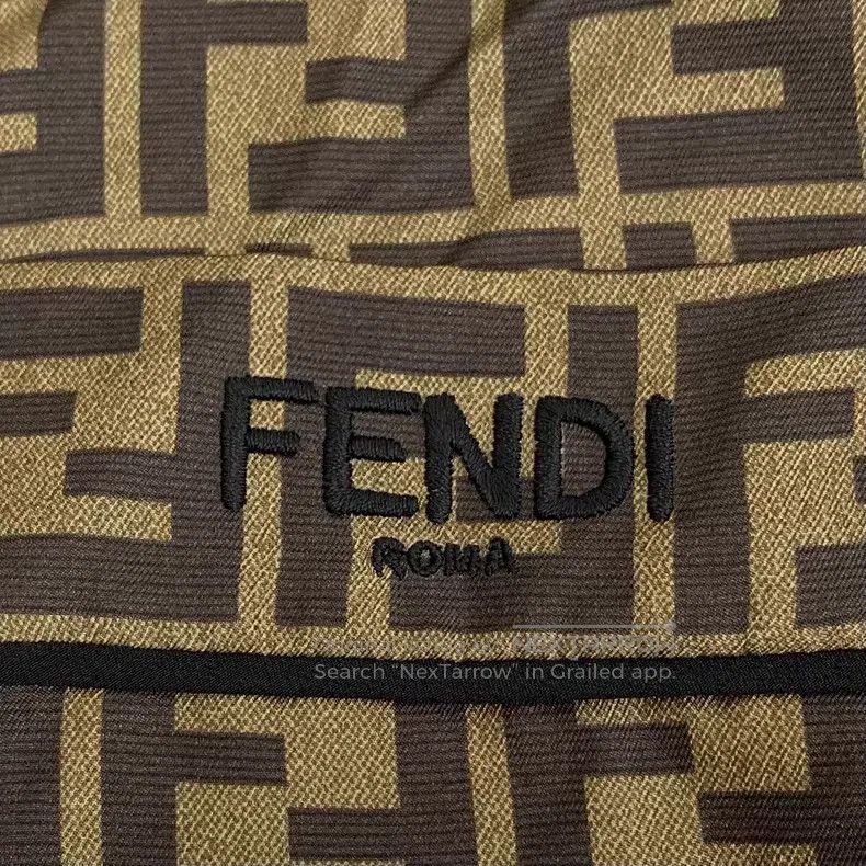 Fendi Fendi 23 Model Dark Brown Double F Monogram Printed Silk-C Size XS / US 0-2 / IT 36-38 - 5 Thumbnail
