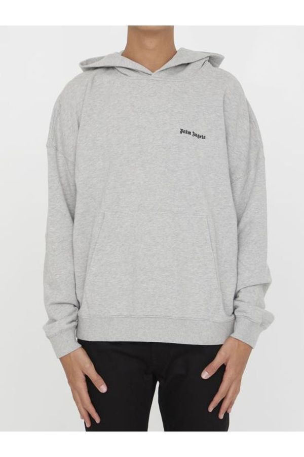 Palm Angels o1gr1nt0325 Embroidered Logo Hoodie in Grey Size US XS / EU 42 / 0 - 2 Thumbnail