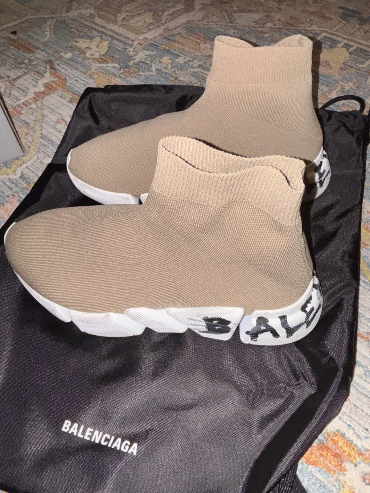 Balenciaga Speed 2.0 Graffiti_ Rec Knit Graffati Sole Dietro Size US 10 / EU 43 - 2 Thumbnail