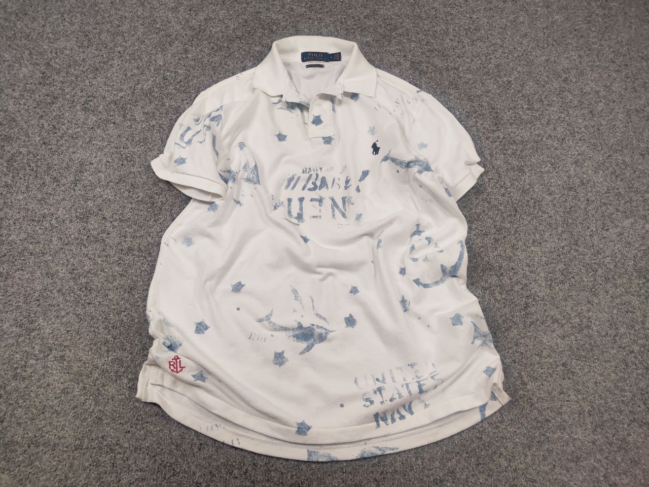 Polo Ralph Lauren Vintage Polo Ralph Lauren Ltd US Navy Anchor Polo T shirt Size US M / EU 48-50 / 2 - 2 Thumbnail