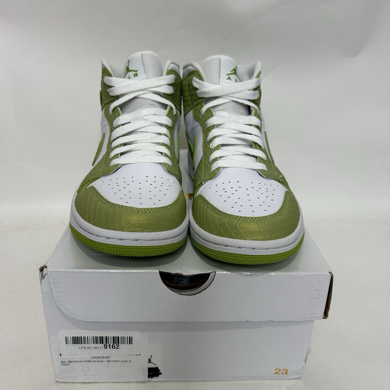 Jordan Brand Nike Air Jordan 1 Retro Mid SE WMNS “Green Python” Size US 8 / IT 38 - 2 Thumbnail