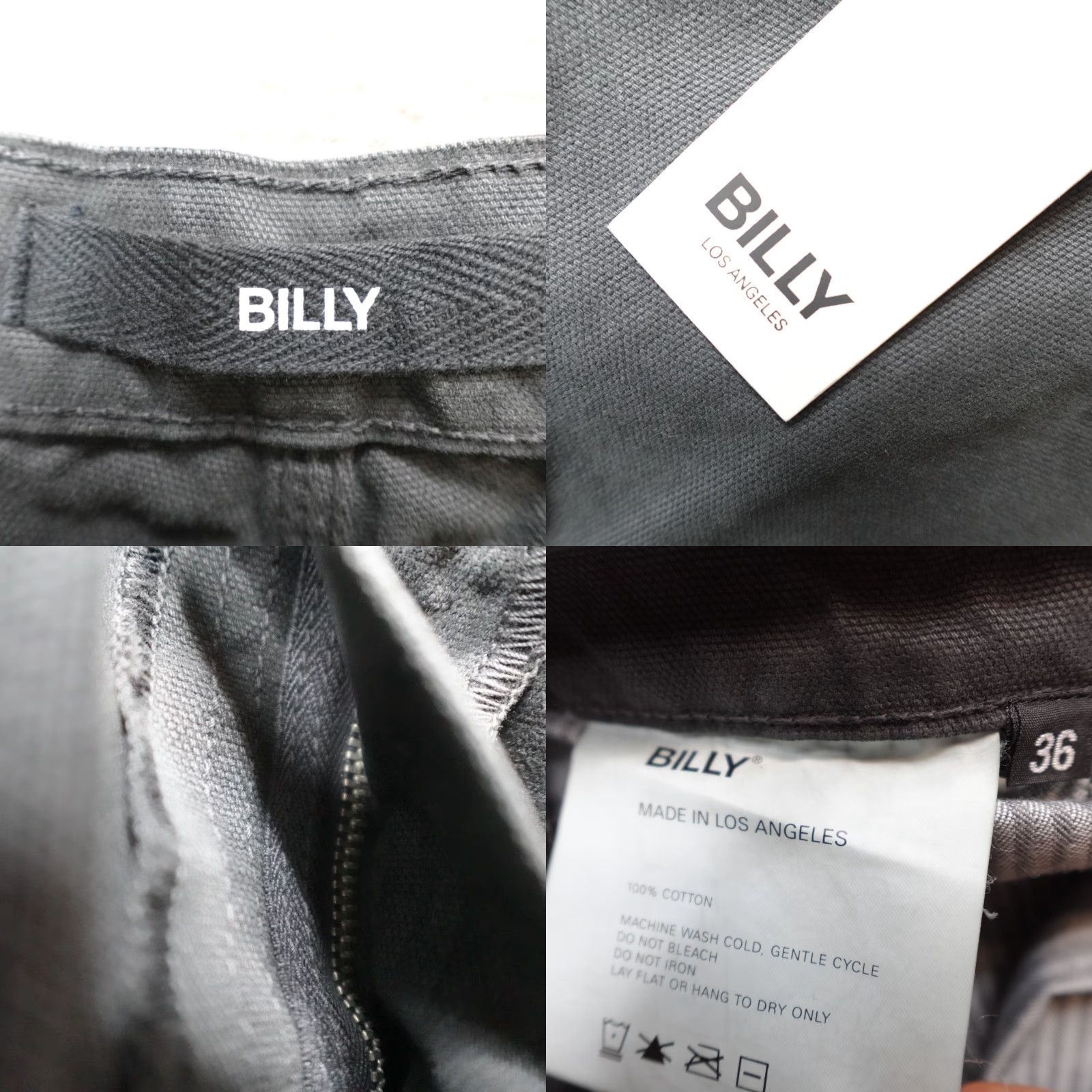 Vintage Billy Los Angeles Pants 36 Gray Canvas Double Knee Made in USA NEW Size US 36 / EU 52 - 8 Thumbnail
