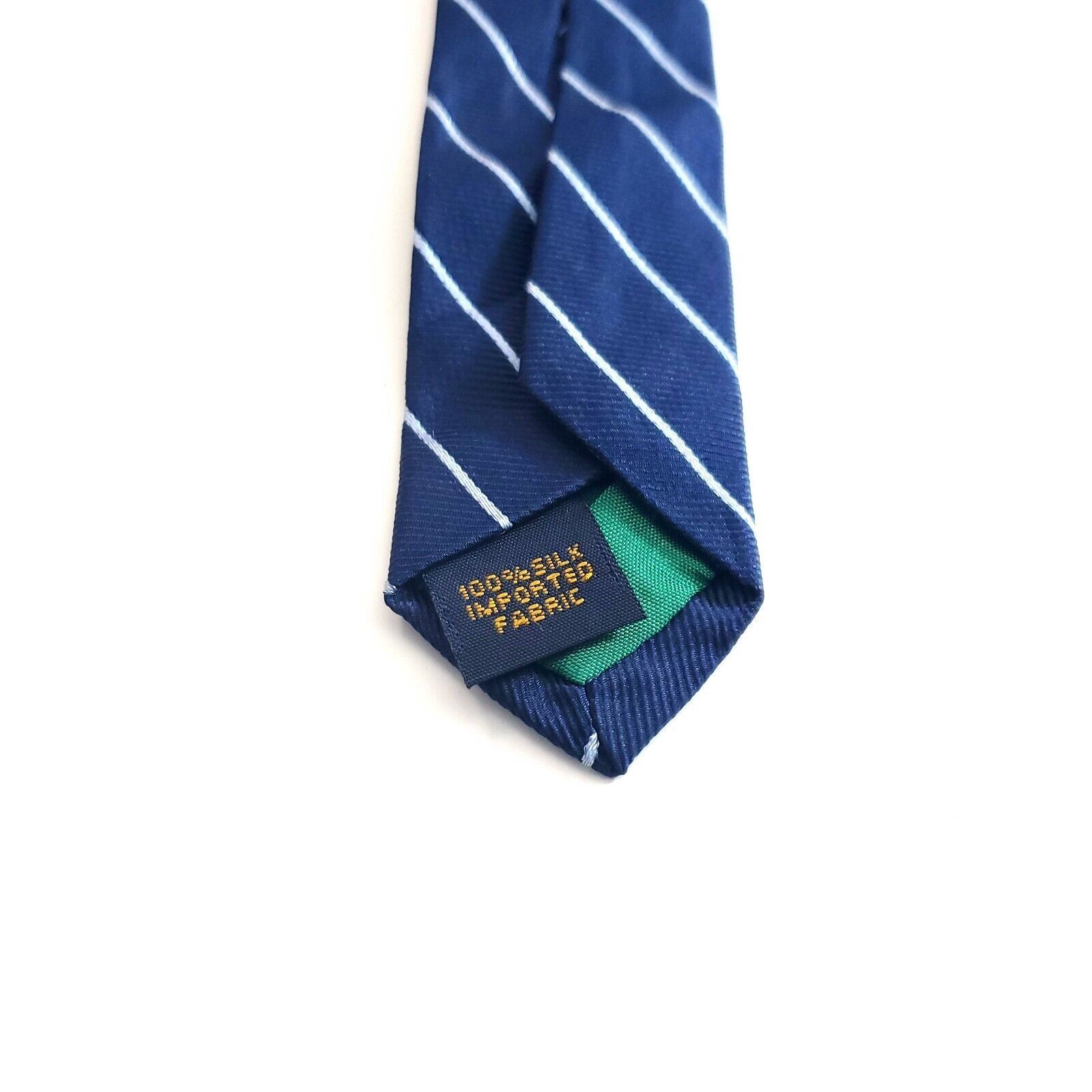 Tommy Hilfiger Tommy Hilfiger Blue Striped Woven Silk Tie Size ONE SIZE - 4 Thumbnail