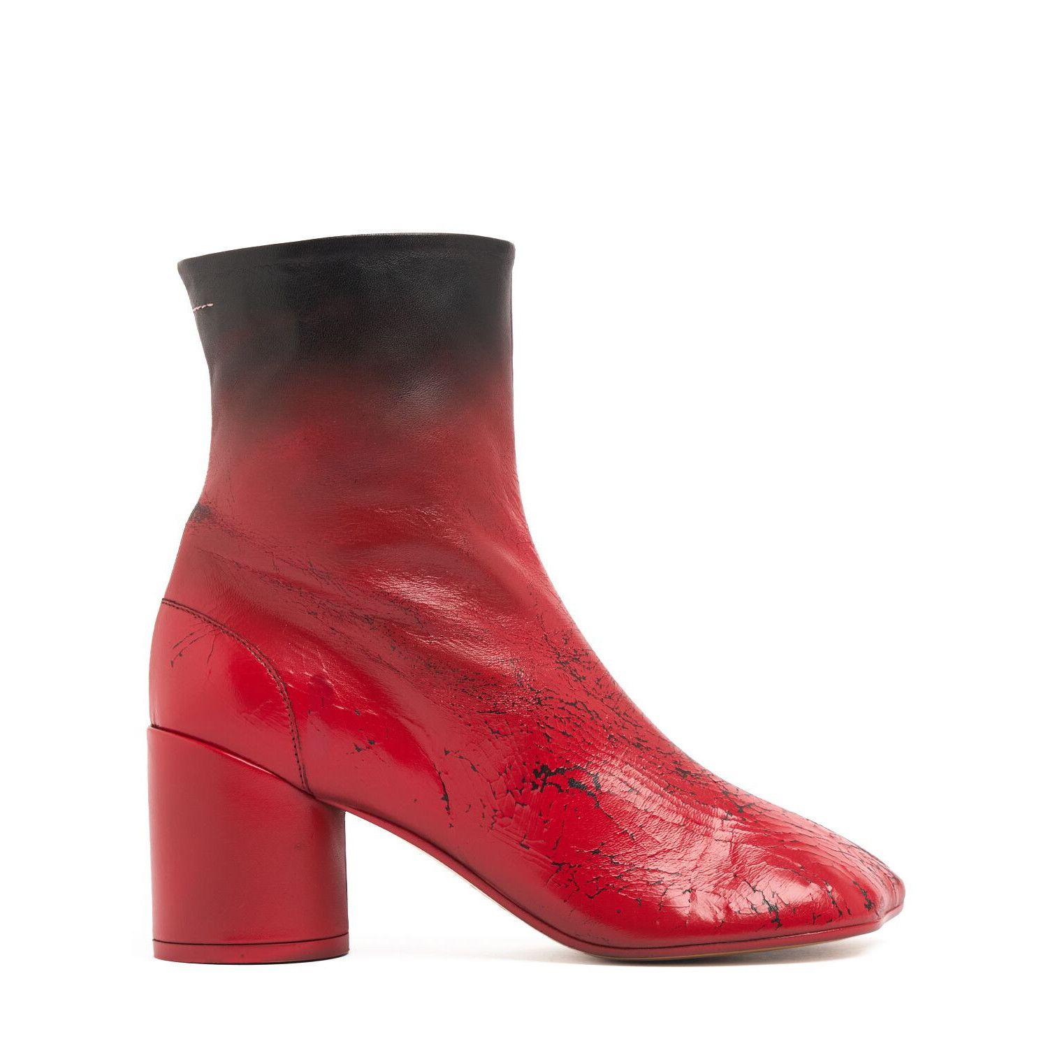 MM6 MAISON MARGIELA Anatomic Black/Red Boots New/Authentic (