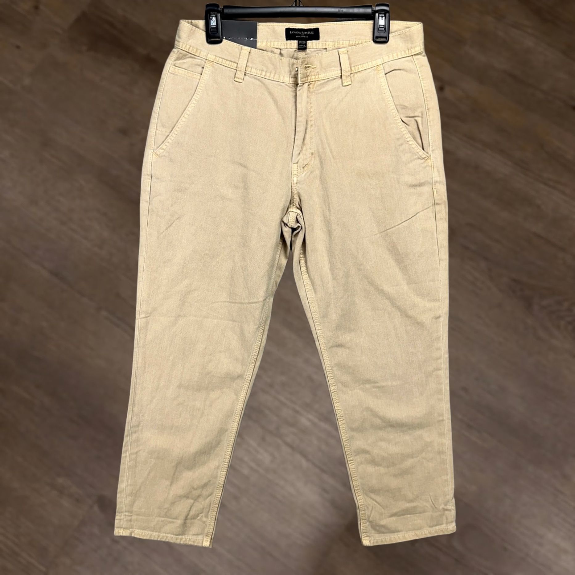 Banana Republic VINTAGE Banana Republic Mens Athleic Fit Jeans 31X26 Tan 5 Pocket Casual Denim Pants NEW Size US 31 - 1 Thumbnail