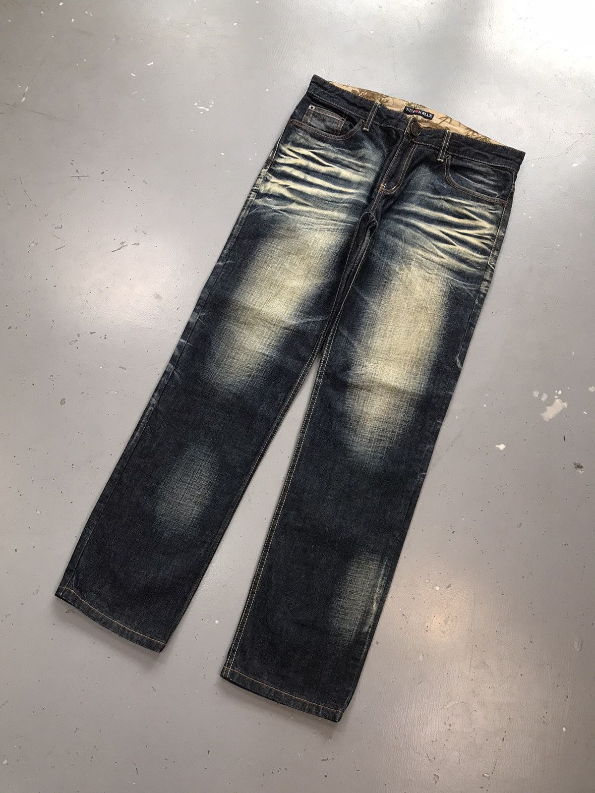 Vintage Vintage Nippon blue lion embroidered denim Size US 35 - 3 Thumbnail