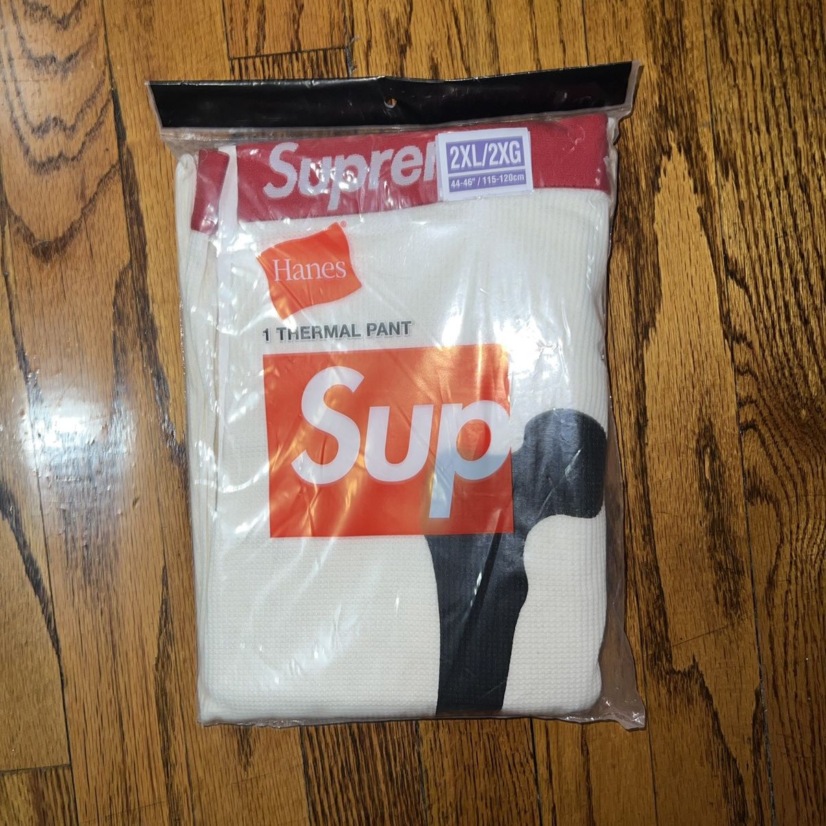 Supreme Supreme Hanes Bones Thermal Pants white Size: XXL Size US 44 / EU 60 - 3 Thumbnail