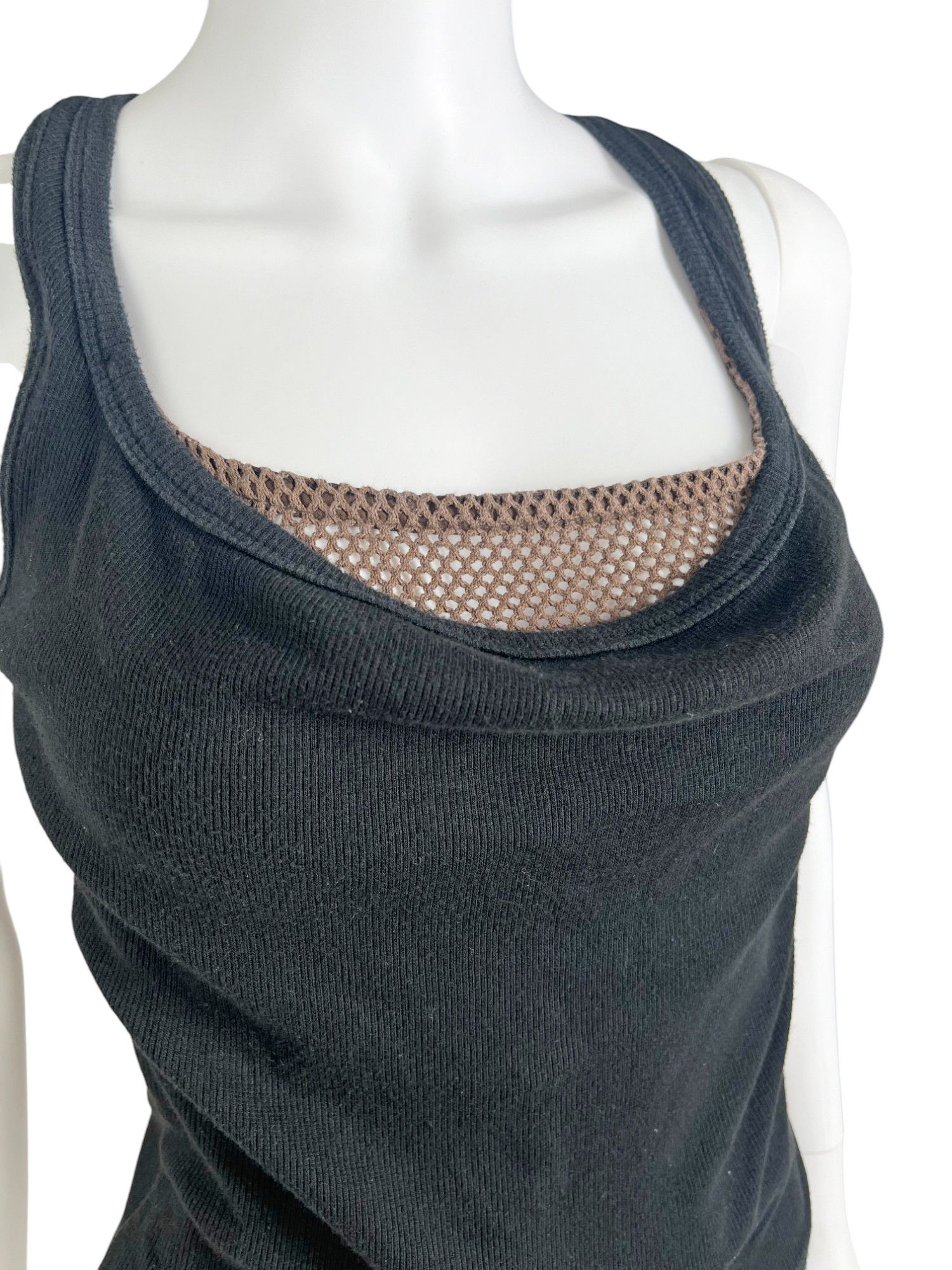 Dirk Bikkembergs S/S 2004 Double Layered Honeycomb Black Top Size L / US 10 / IT 46 - 6 Thumbnail