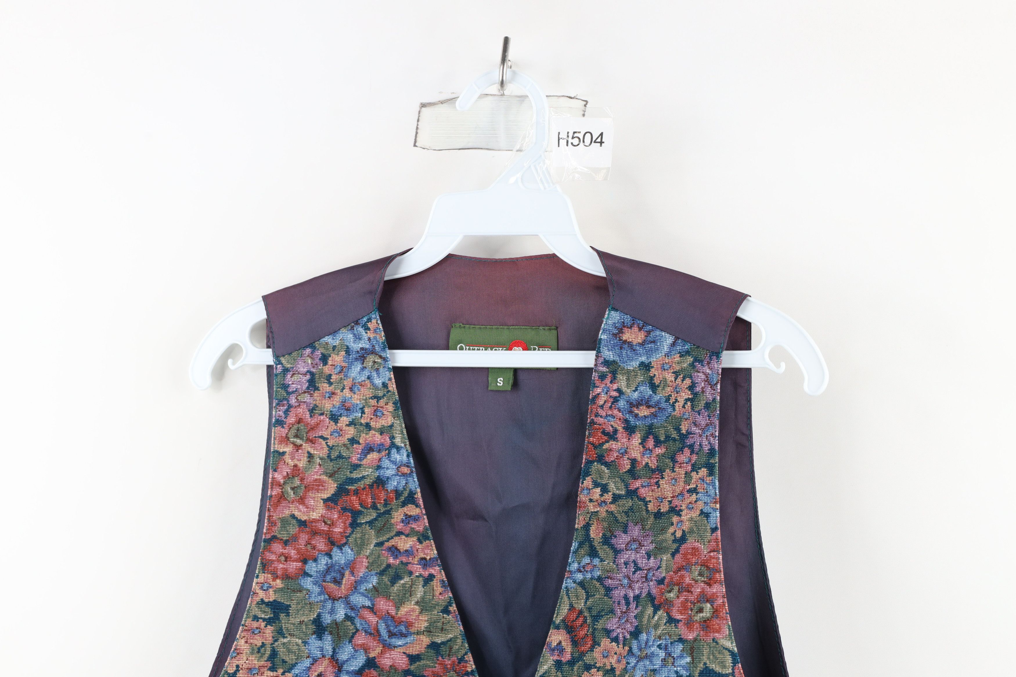 Vintage Vintage 90s Streetwear Flower Needlepoint Vest Jacket USA Size S / US 4 / IT 40 - 2 Thumbnail