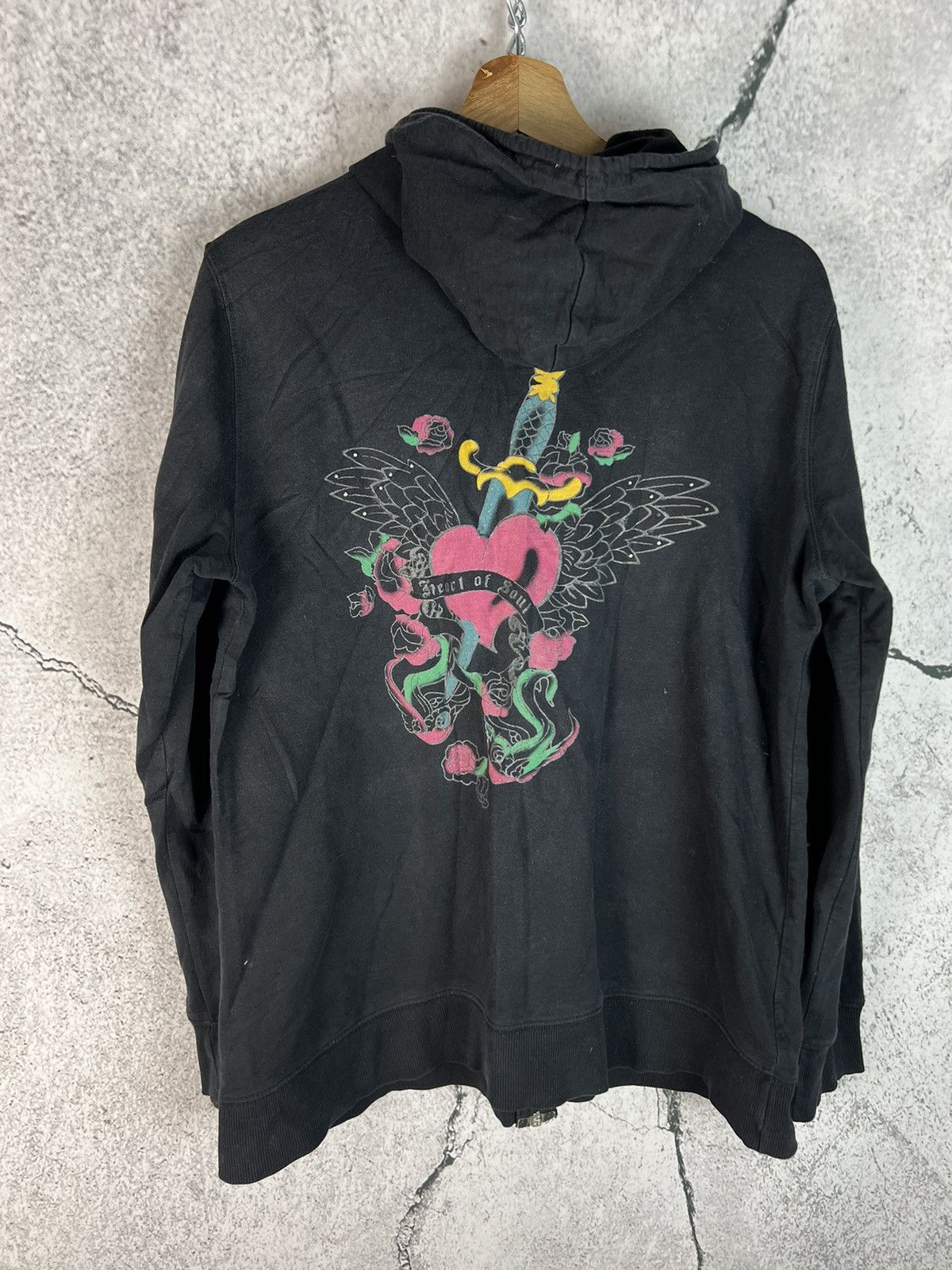 Ed Hardy Heart hoodie Like Ed Hardy Drip Zip Rare Size US M / EU 48-50 / 2 - 1 Thumbnail