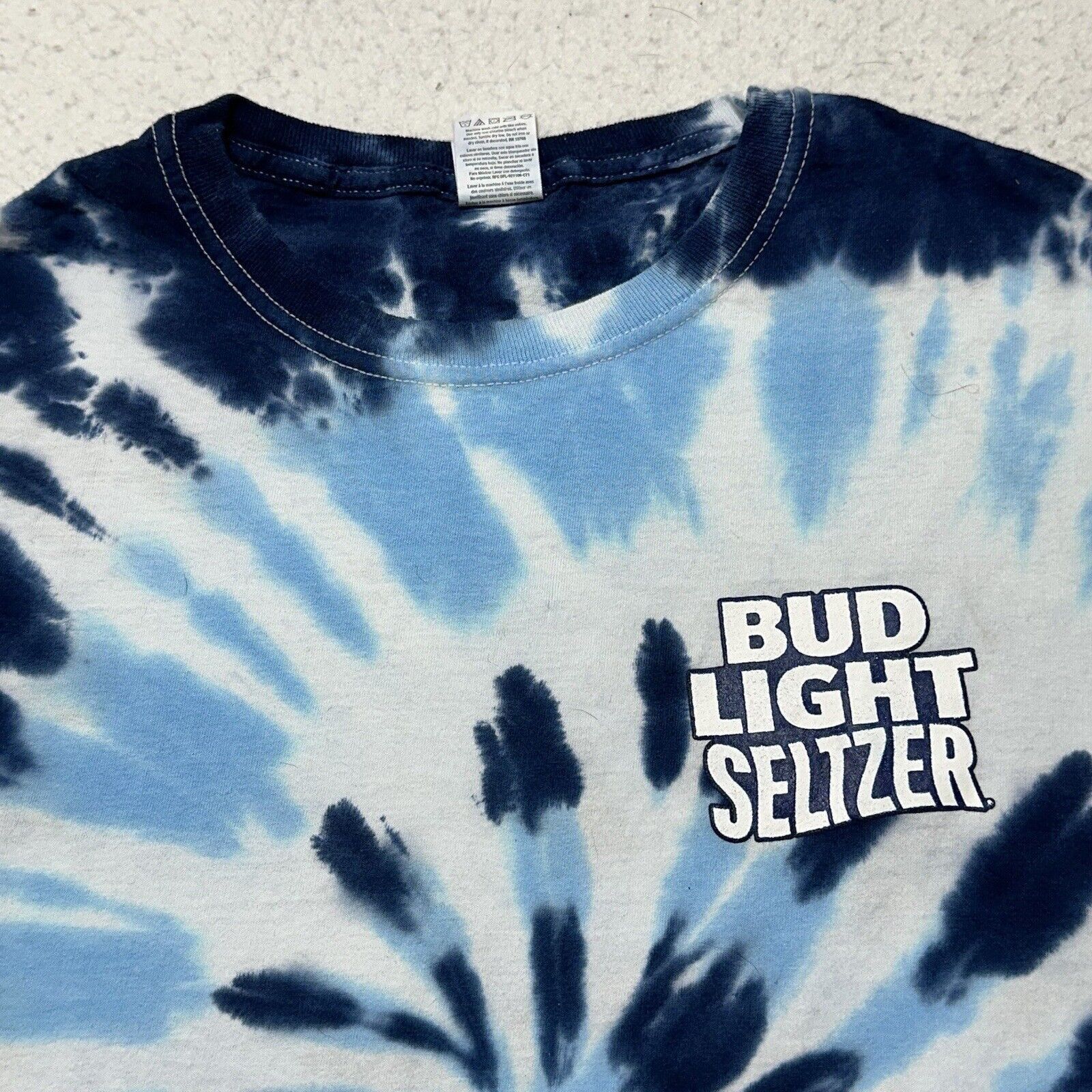 Other Bud Light Seltzer Small Blue White Tie-Dye Graphic T Shirt Size US S / EU 44-46 / 1 - 2 Thumbnail