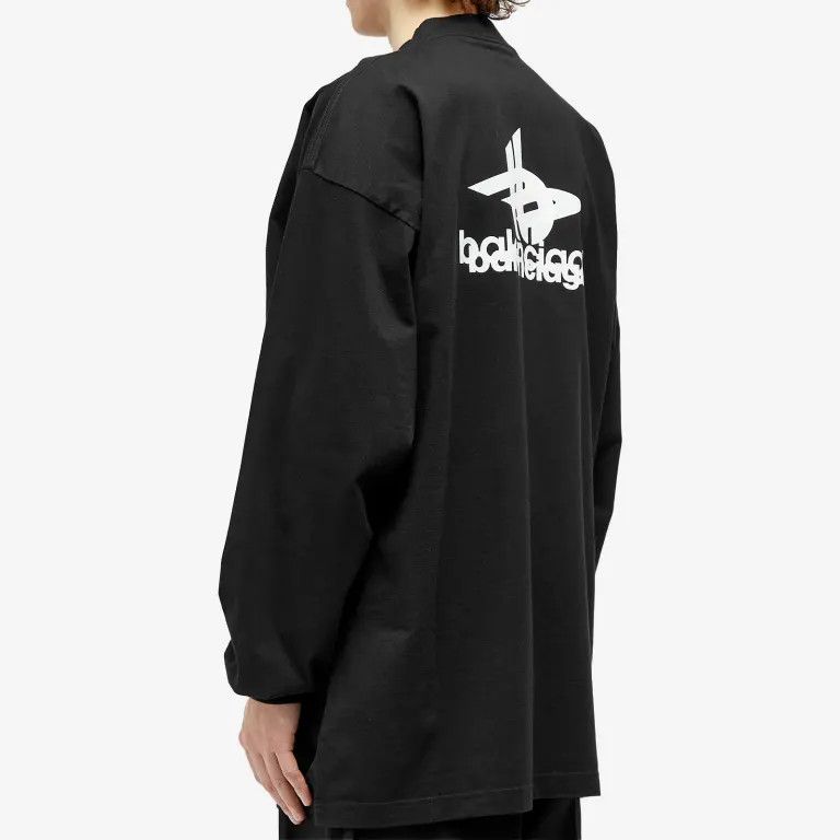 Balenciaga o1bcso1str1024 Layered Sports Long Sleeve T-Shirt Oversize Size US S / EU 44-46 / 1 - 3 Thumbnail