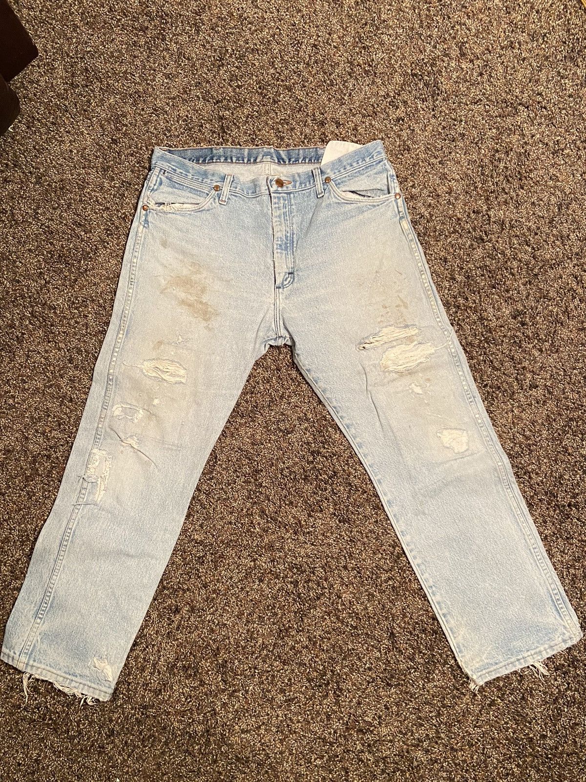 Wrangler Thrashed Wrangler Jeans Size US 36 / EU 52 - 1 Thumbnail