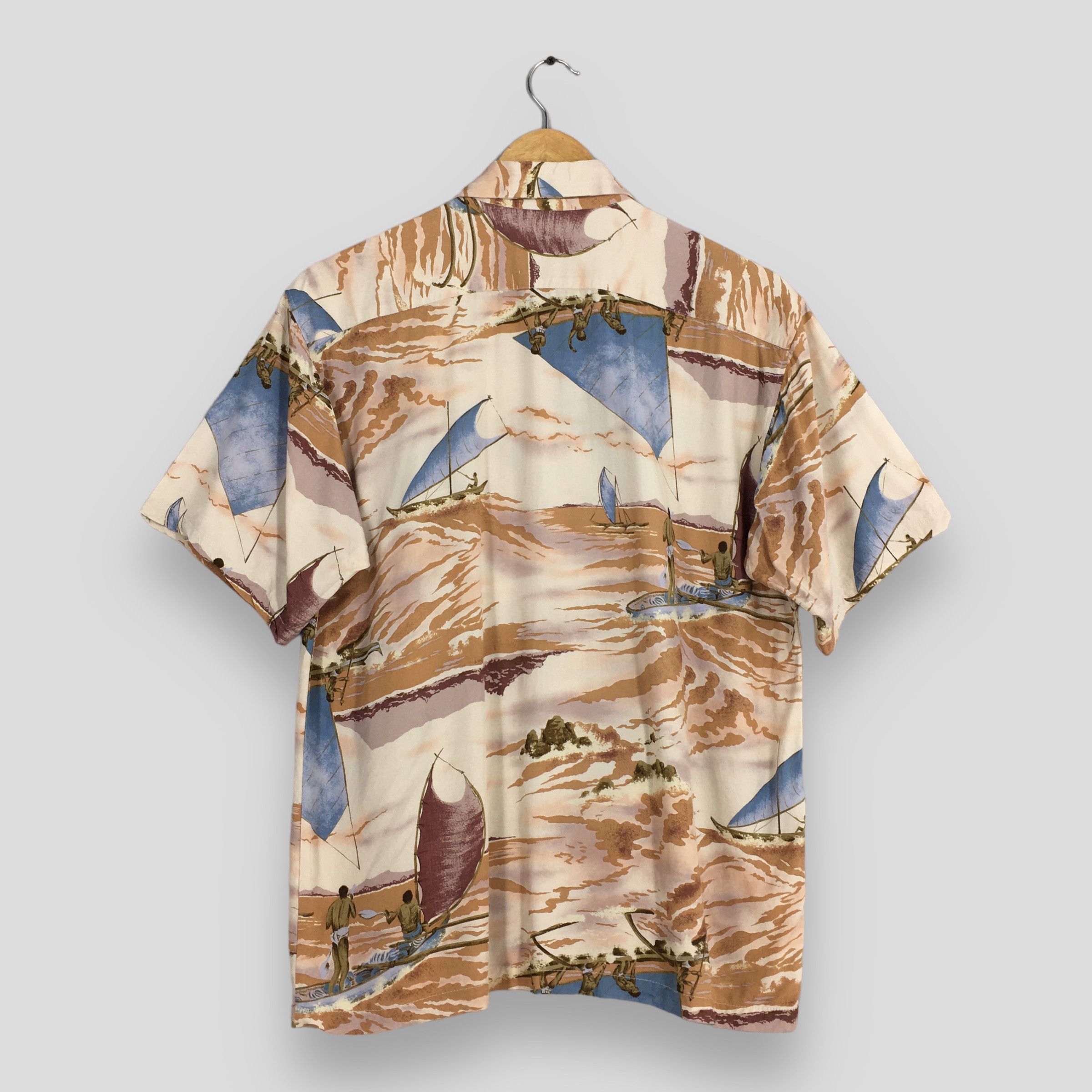 Life's a Beach Vintage 80s Glove House Honolulu Beach Rayon Shirt Medium Size US M / EU 48-50 / 2 - 7 Thumbnail