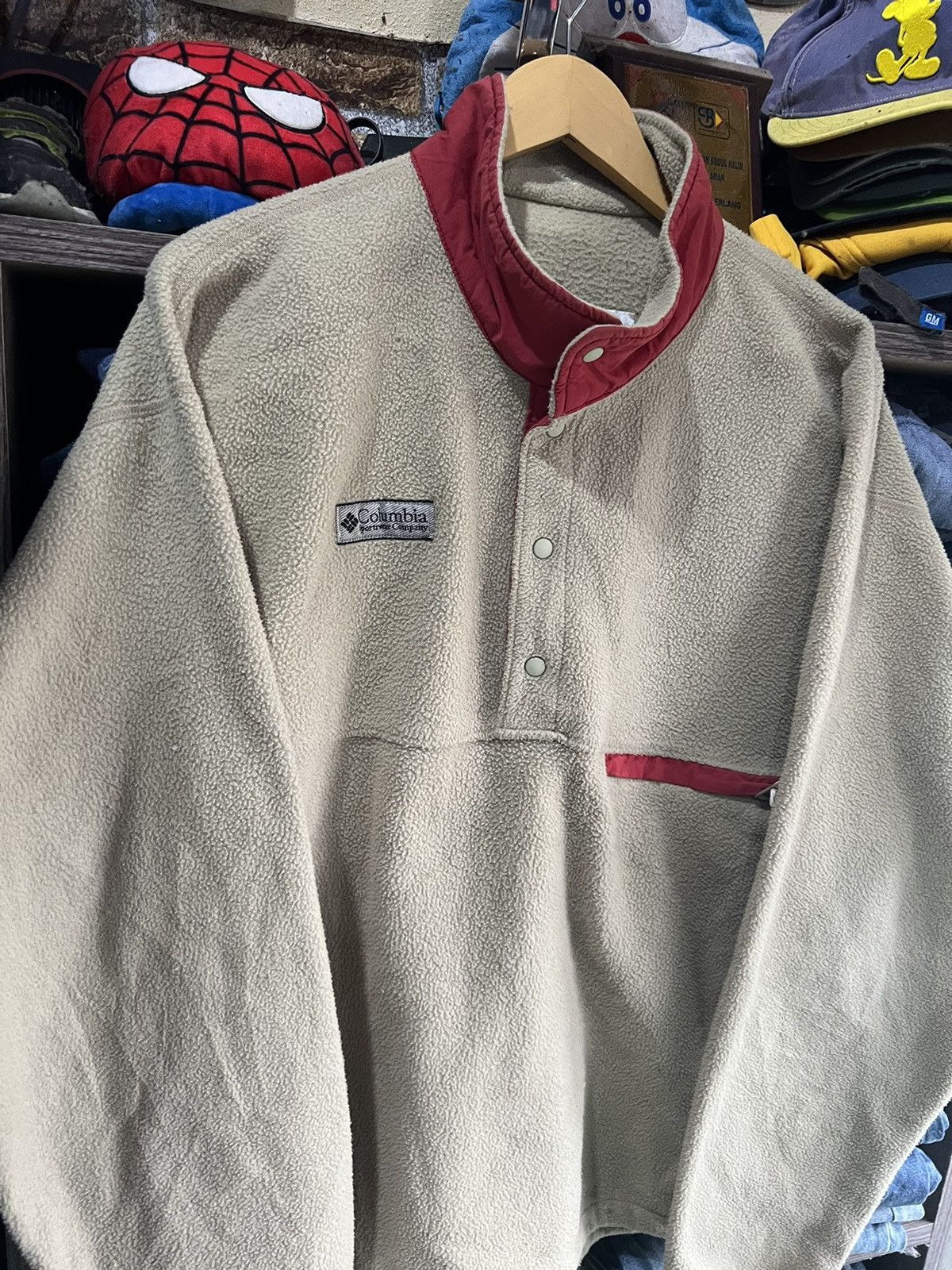 Columbia 🔥Vintage Columbia Half Button Fleece Jacket Size US L / EU 52-54 / 3 - 8 Thumbnail