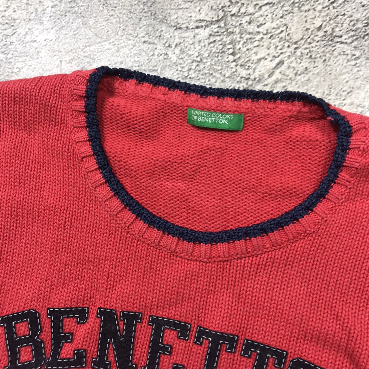 Vintage Vintage Benetton Logo Crewneck Oversized Sweater 90s Punk M Size M / US 6-8 / IT 42-44 - 4 Thumbnail