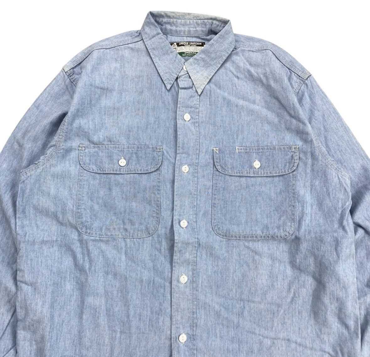 Sugar Cane 1990s VINTAGE Sugar Cane Denim Jacket DOUBLE POCKET Size US L / EU 52-54 / 3 - 2 Thumbnail