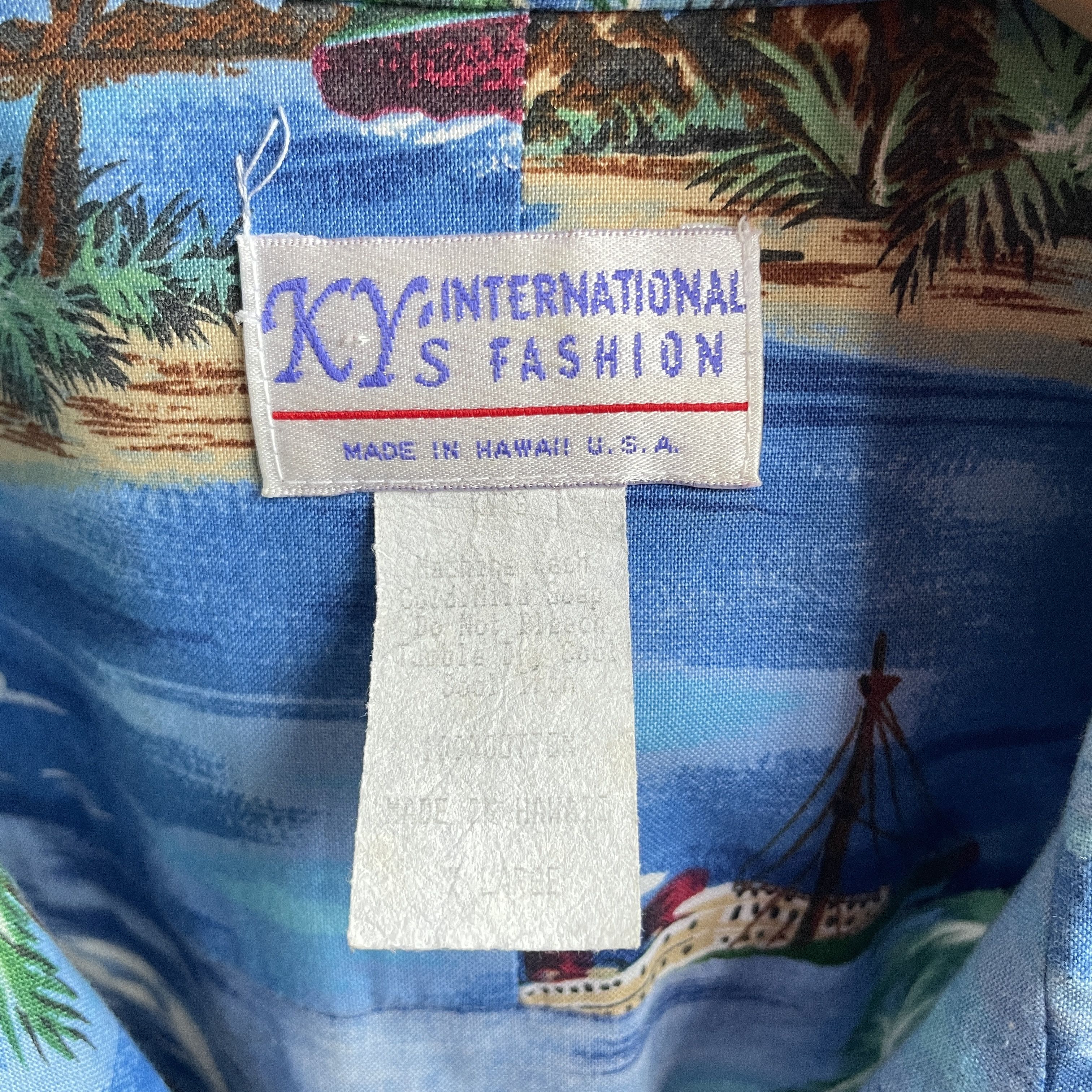 Vintage Ky's International Fashion Vintage 90's USA Hawaiian Shirt Size US XL / EU 56 / 4 - 7 Thumbnail