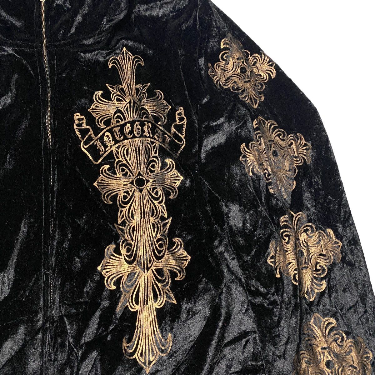 Hysteric Glamour × If Six Was Nine × Japanese Brand 2000's Macalester Tribal Cross Velvet Jacket Size US M / EU 48-50 / 2 - 4 Thumbnail