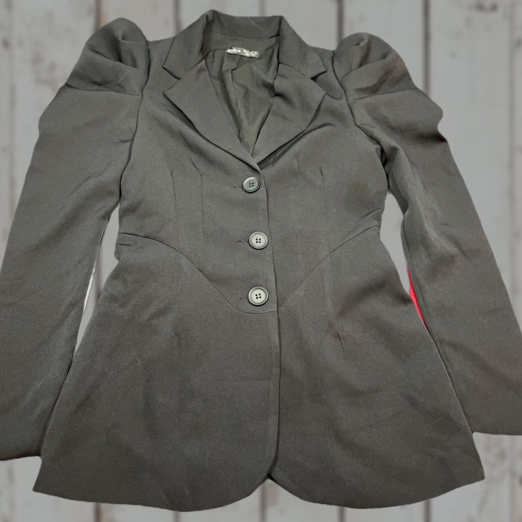 Shein SHEIN Penny Dreadful Black Button Jacket Women’s SMALL Long Puff Sleeves Witchy Size S / US 4 / IT 40 - 1 Thumbnail