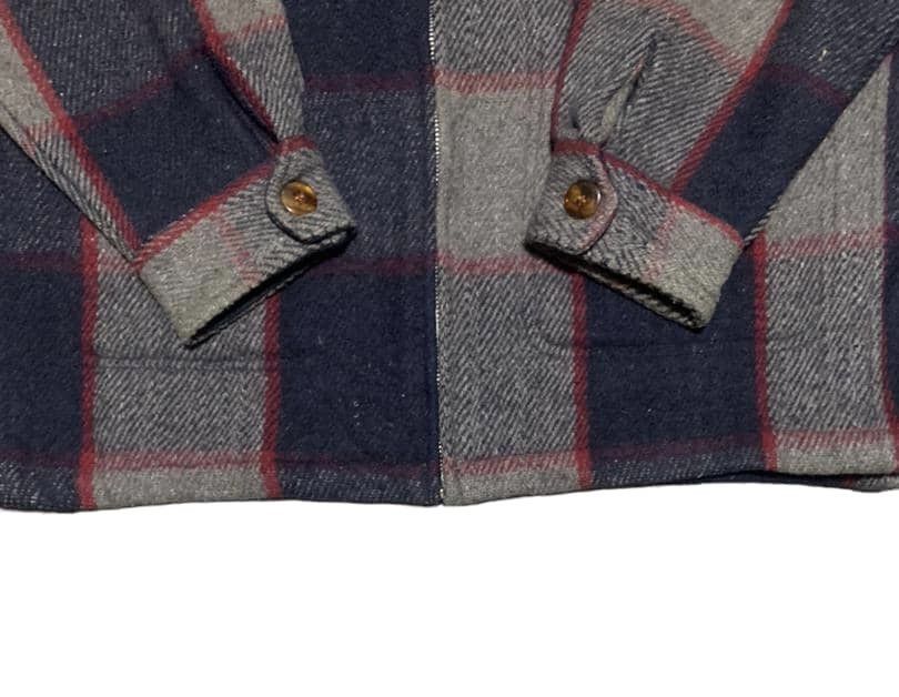Japanese Brand Vintage 80s Plaid Wool Flannel Shirt Jacket By Glove House Size US L / EU 52-54 / 3 - 3 Thumbnail