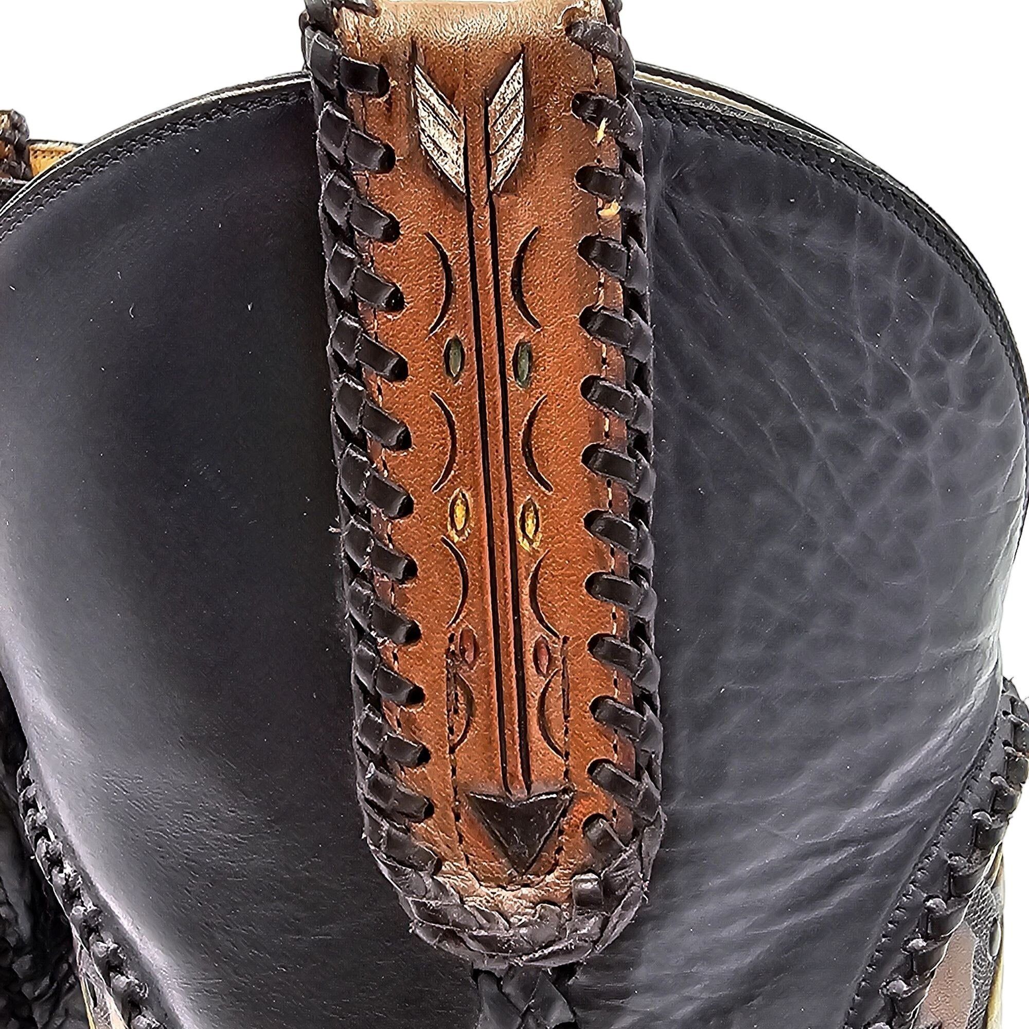 Other Custom 9D Hand Tooled/ Painted Native American Chief boots Size US 9 / EU 42 - 4 Thumbnail