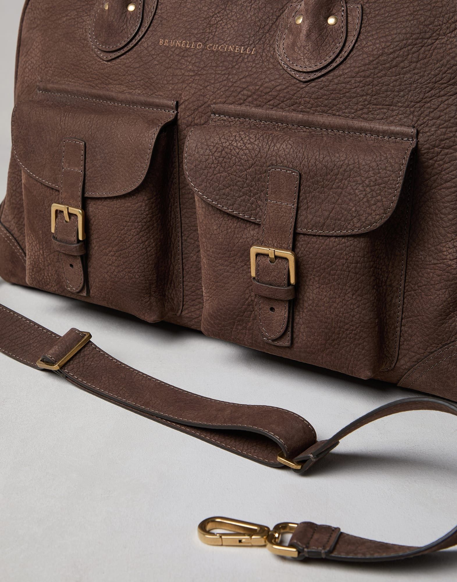 Brunello Cucinelli o1w1db11025 Size: OS/ Leather Handbag in Brown Size ONE SIZE - 4 Thumbnail