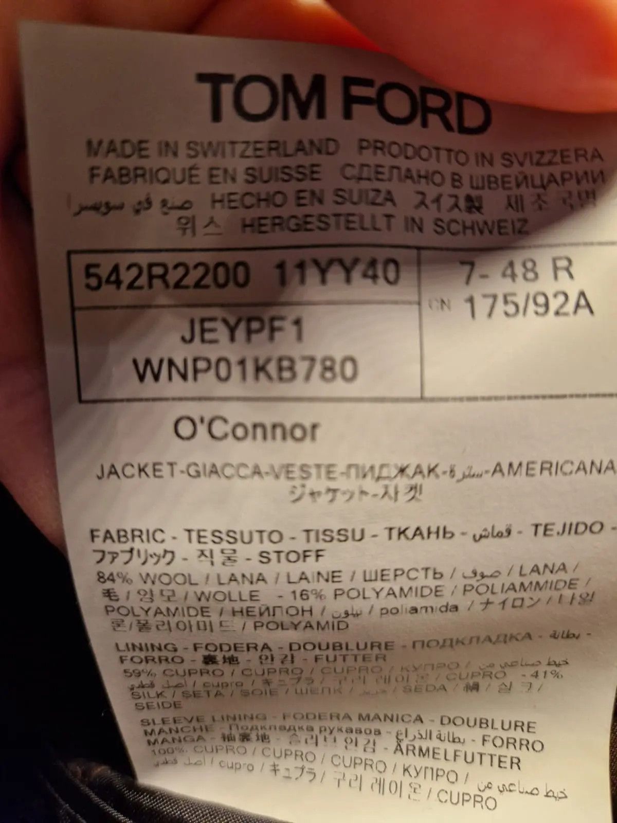 Tom Ford o1loc1c1025 JEYPF1 Leopard Print Jacket in Dark Brown Size US XL / EU 56 / 4 - 5 Thumbnail
